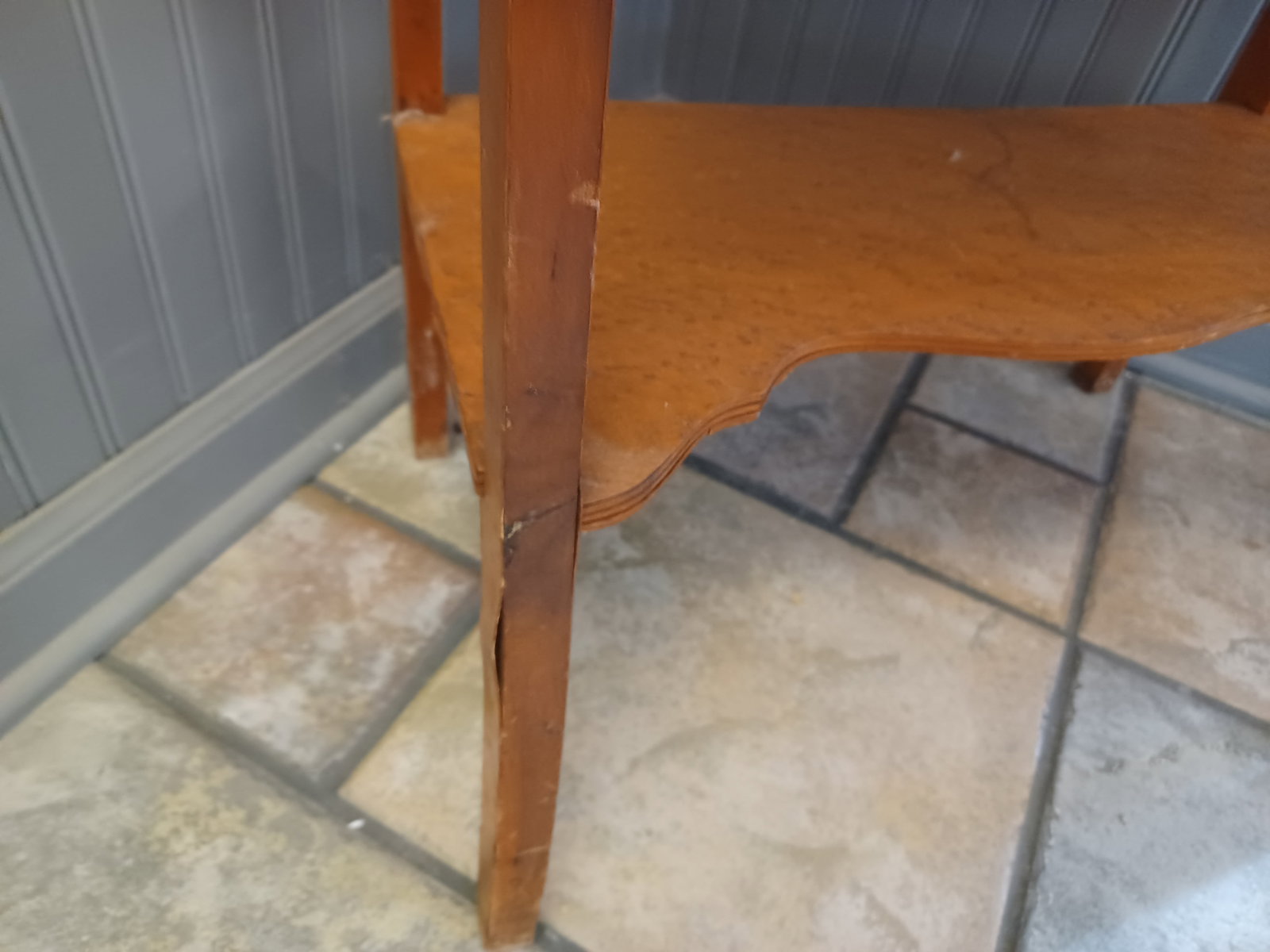 Vintage early 1900's Birds Eye Maple Drop Leaf Secretary & Wall Art / as seen - 10