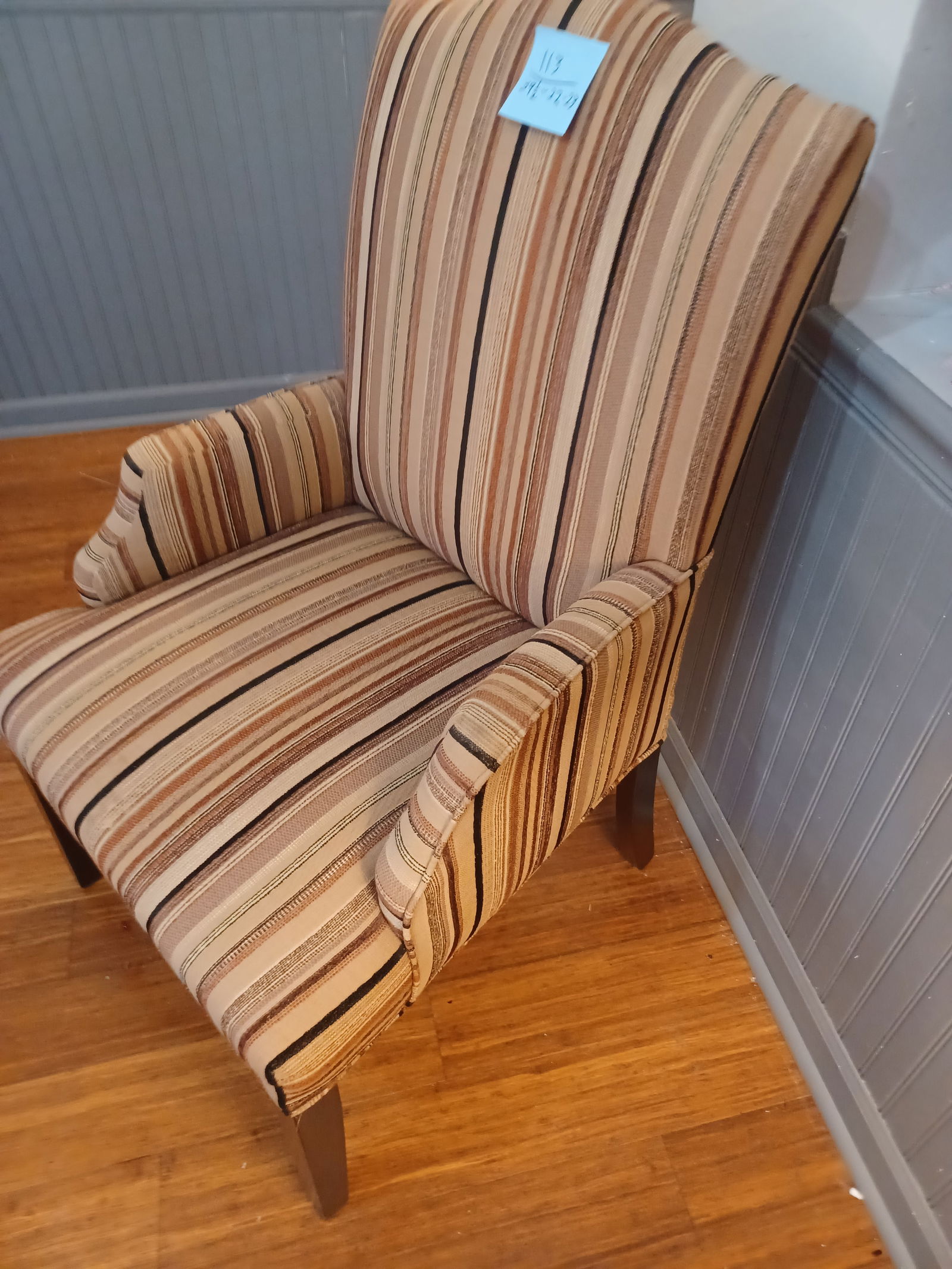 Contemporary Striped Side Chair - 3