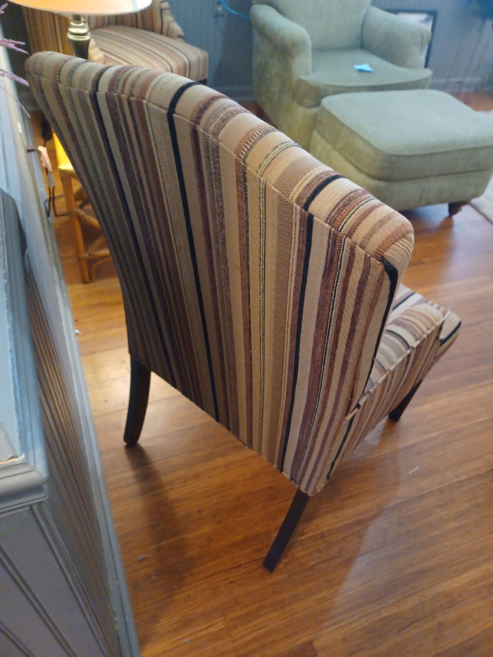 Contemporary Striped Side Chair - 4