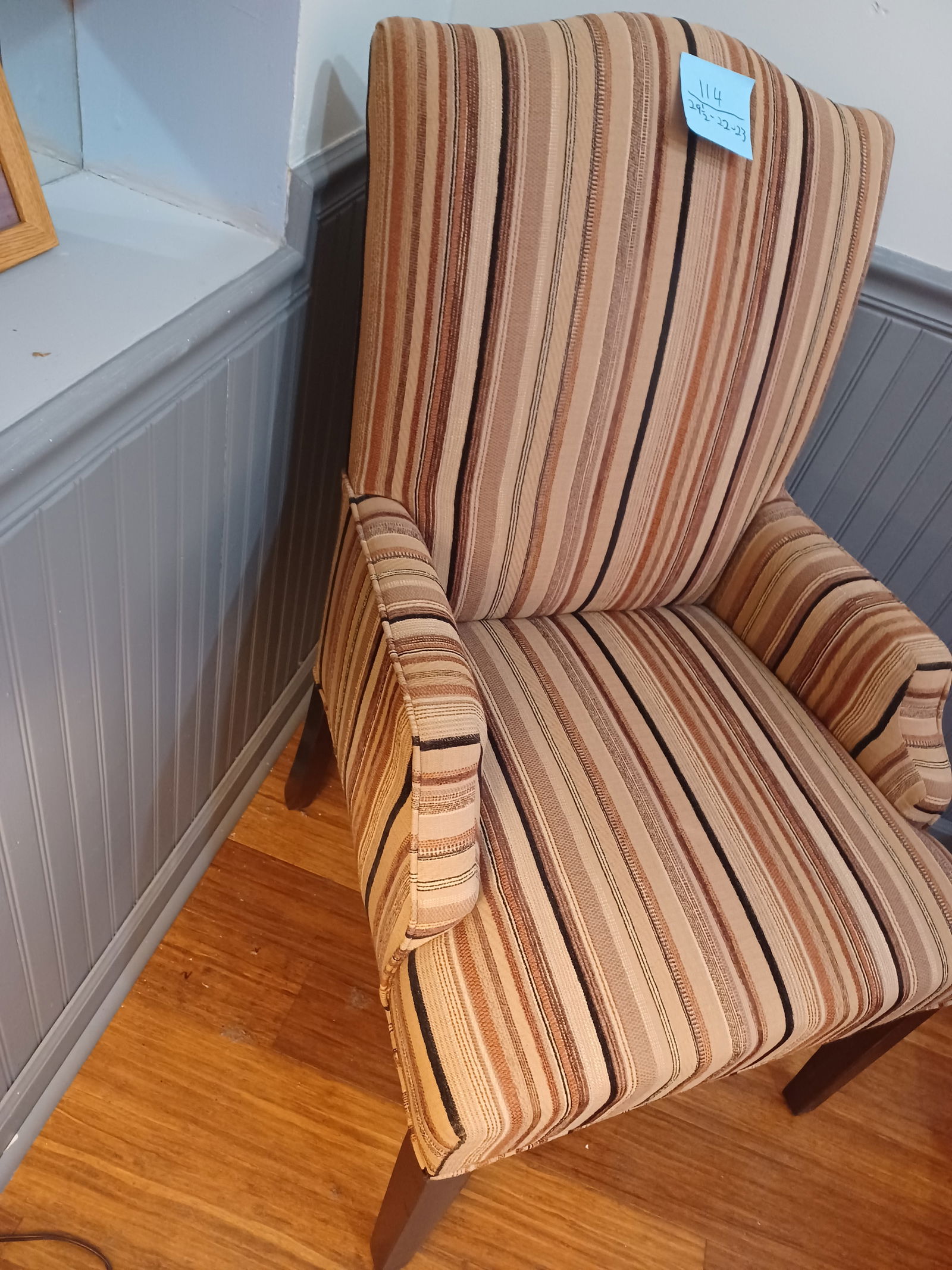 Contemporary Striped Side Chair - 2