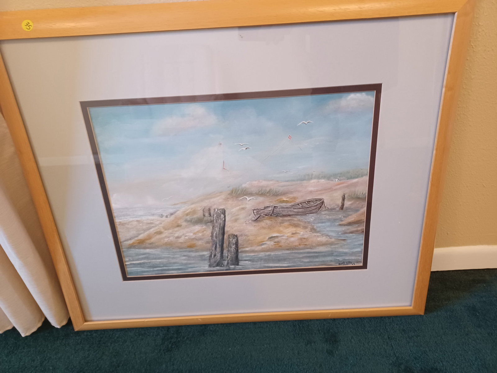 Sea Scapes Artwork/ large framed oilpainting is artist signed - 3