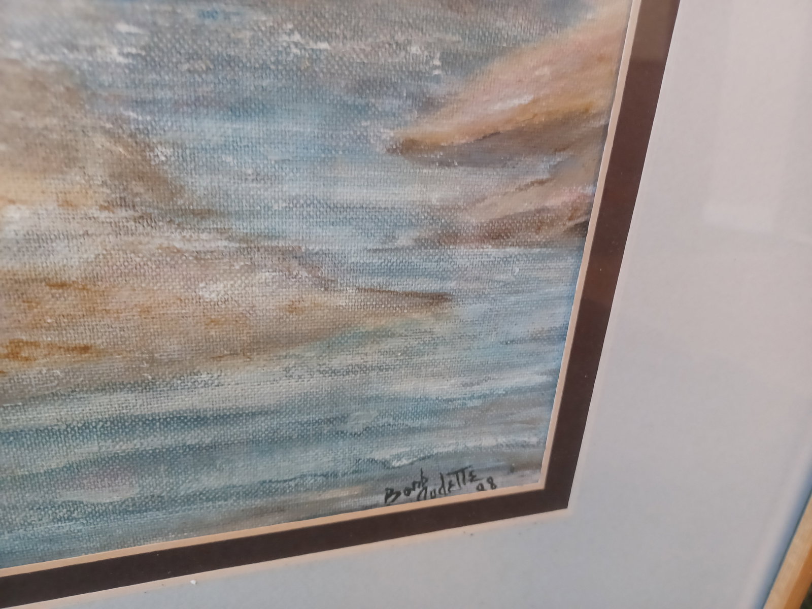 Sea Scapes Artwork/ large framed oilpainting is artist signed - 4