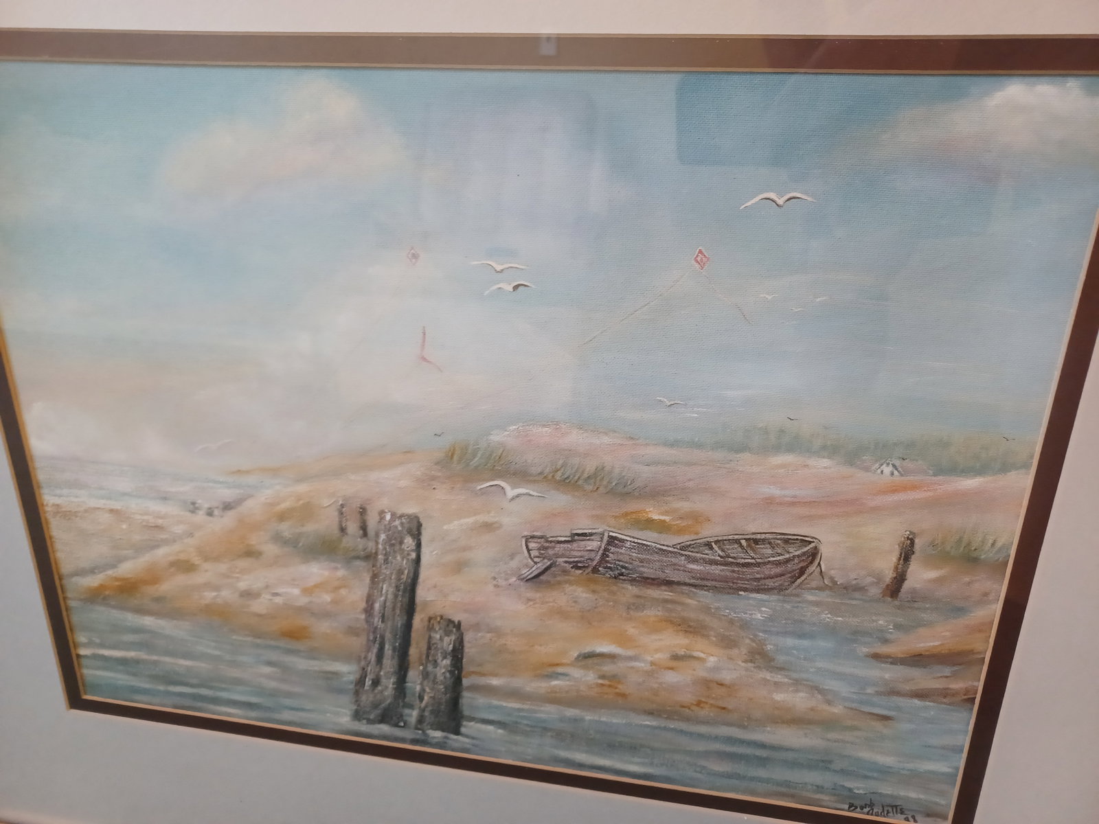 Sea Scapes Artwork/ large framed oilpainting is artist signed - 5