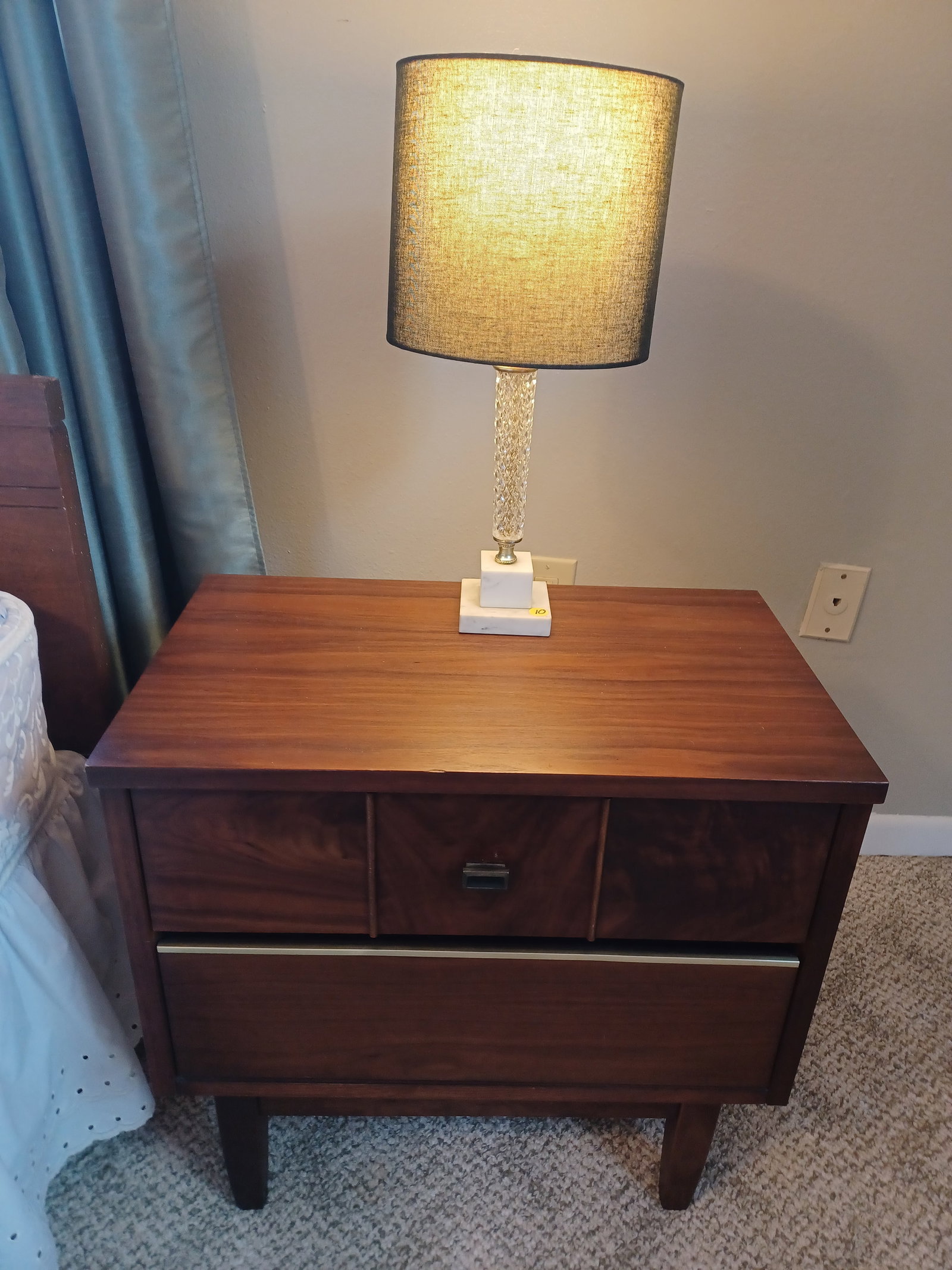 Mid Century Bedroom set with Nightstand, Mirror and bed with Sealy Perfect Sleeper Mattress & Box - 2