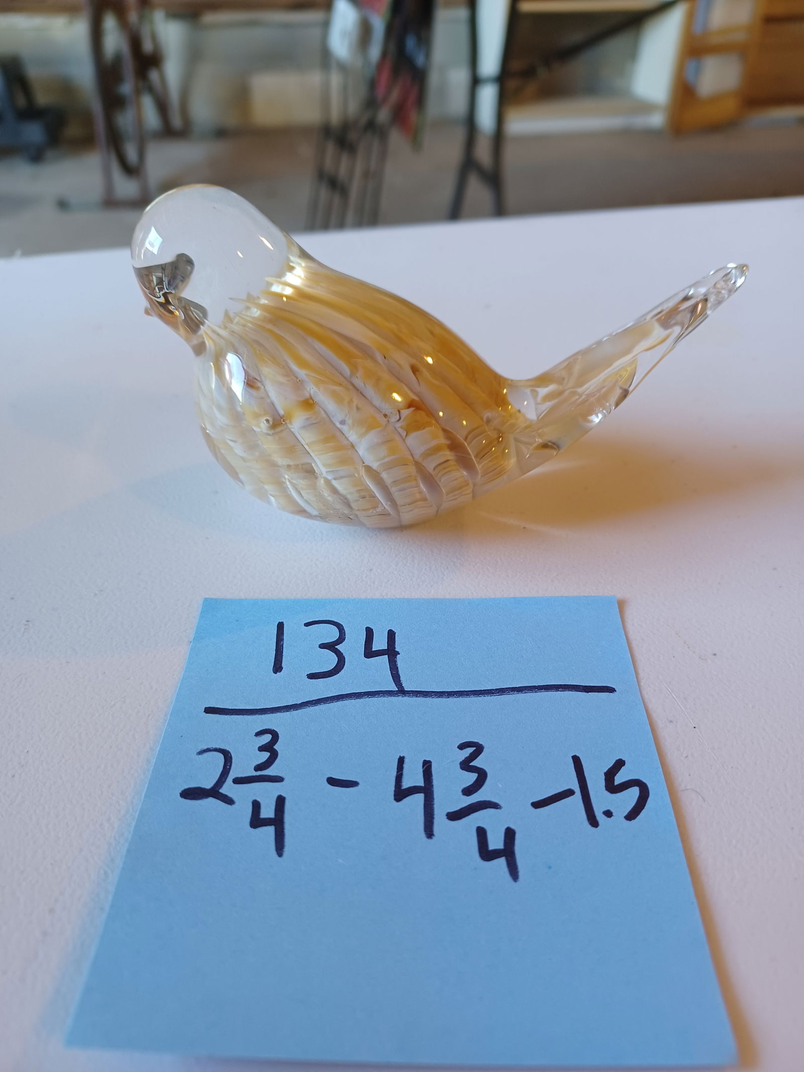 Artglass paperweight Bird - 2