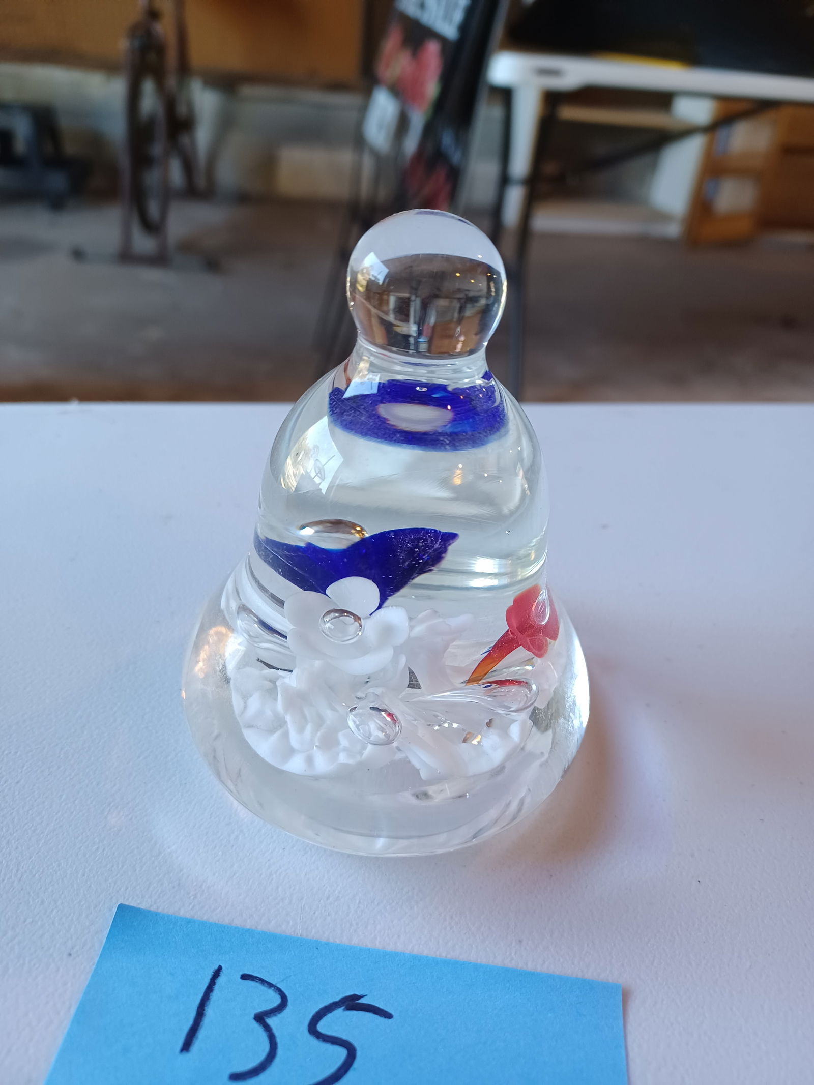 Artglass paperweight/ bell shaped / Joe Rice 2002 - 3