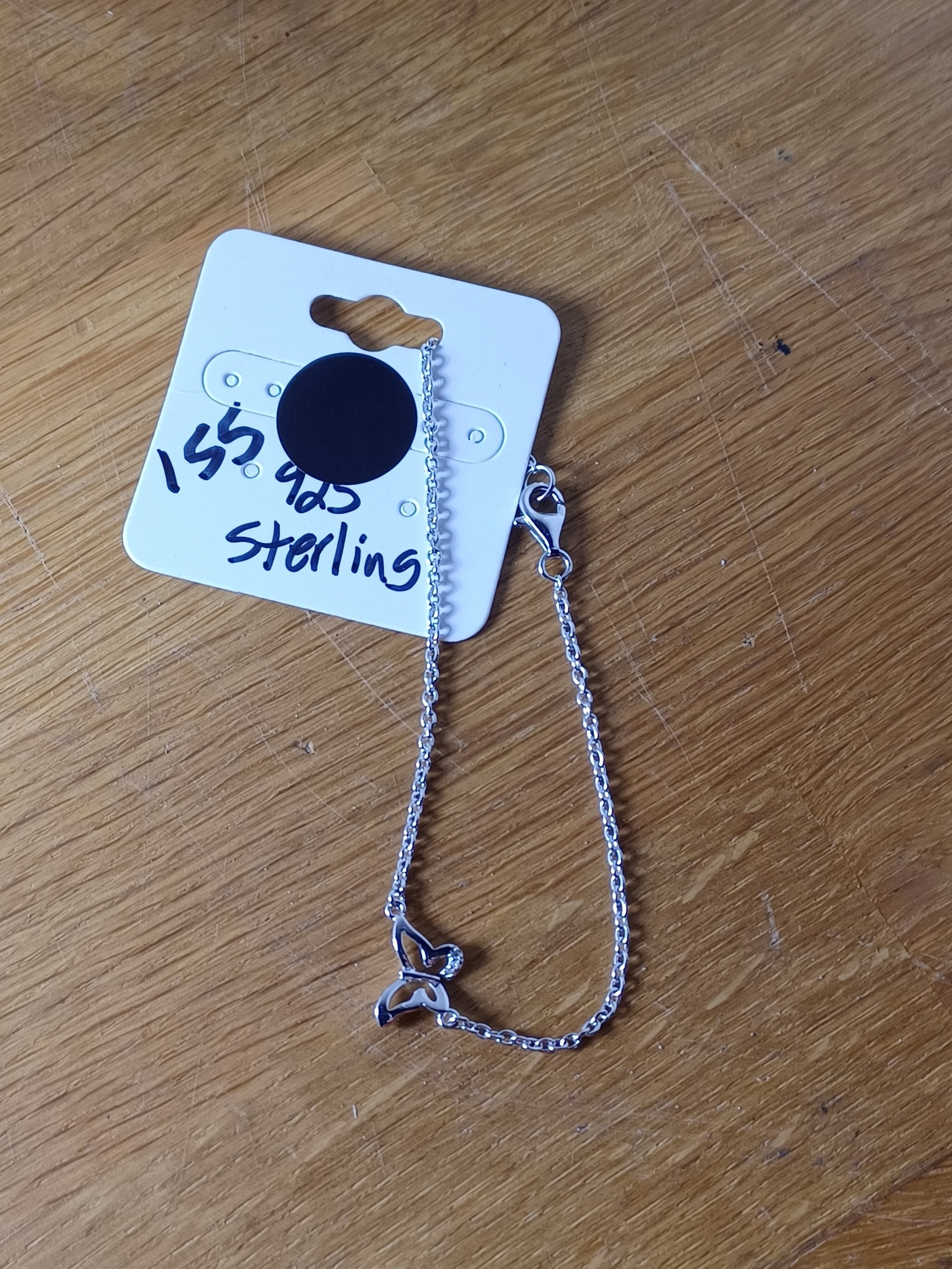 Sterling Bracelet with Butterfly: Sterling Bracelet with Butterfly