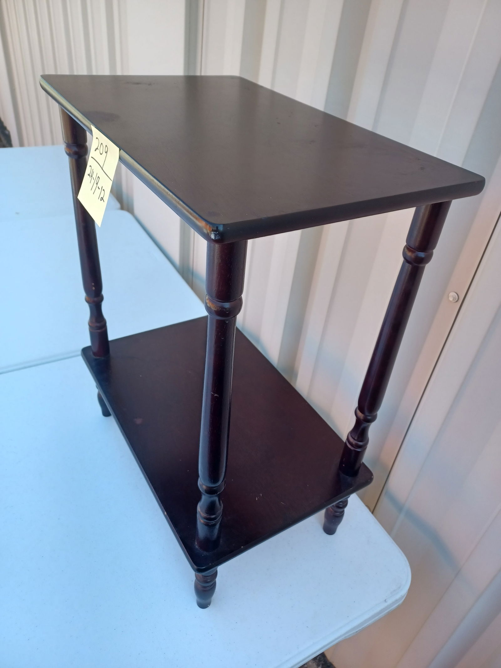 Mahogany Finish Side Table - 2
