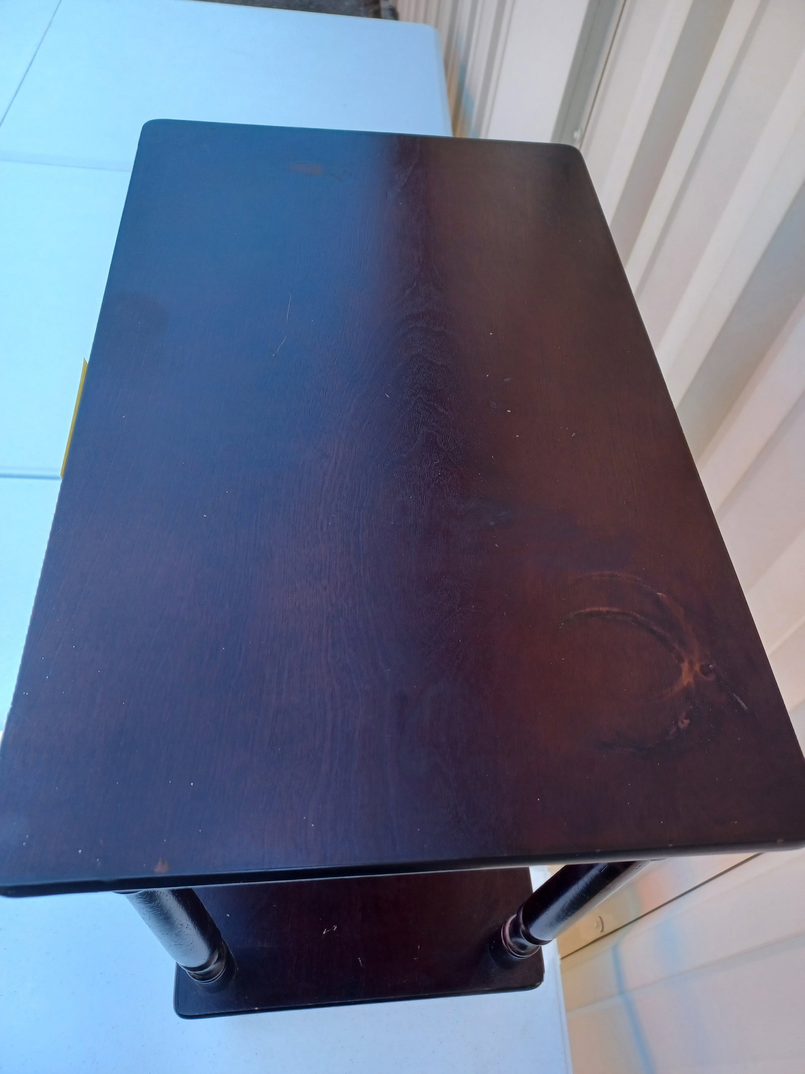 Mahogany Finish Side Table - 3