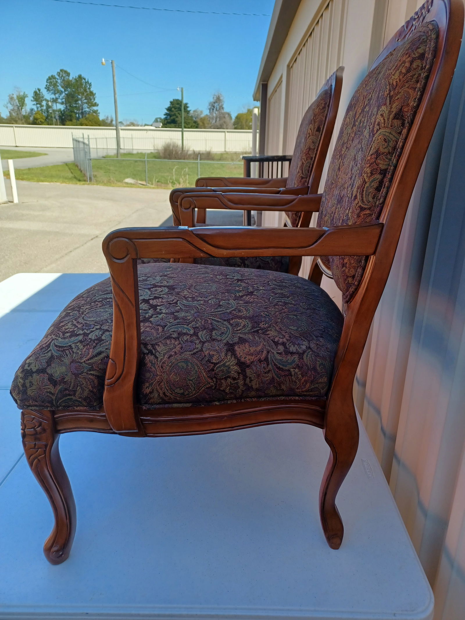 Beautiful Pair of Floral Side Chairs - 5