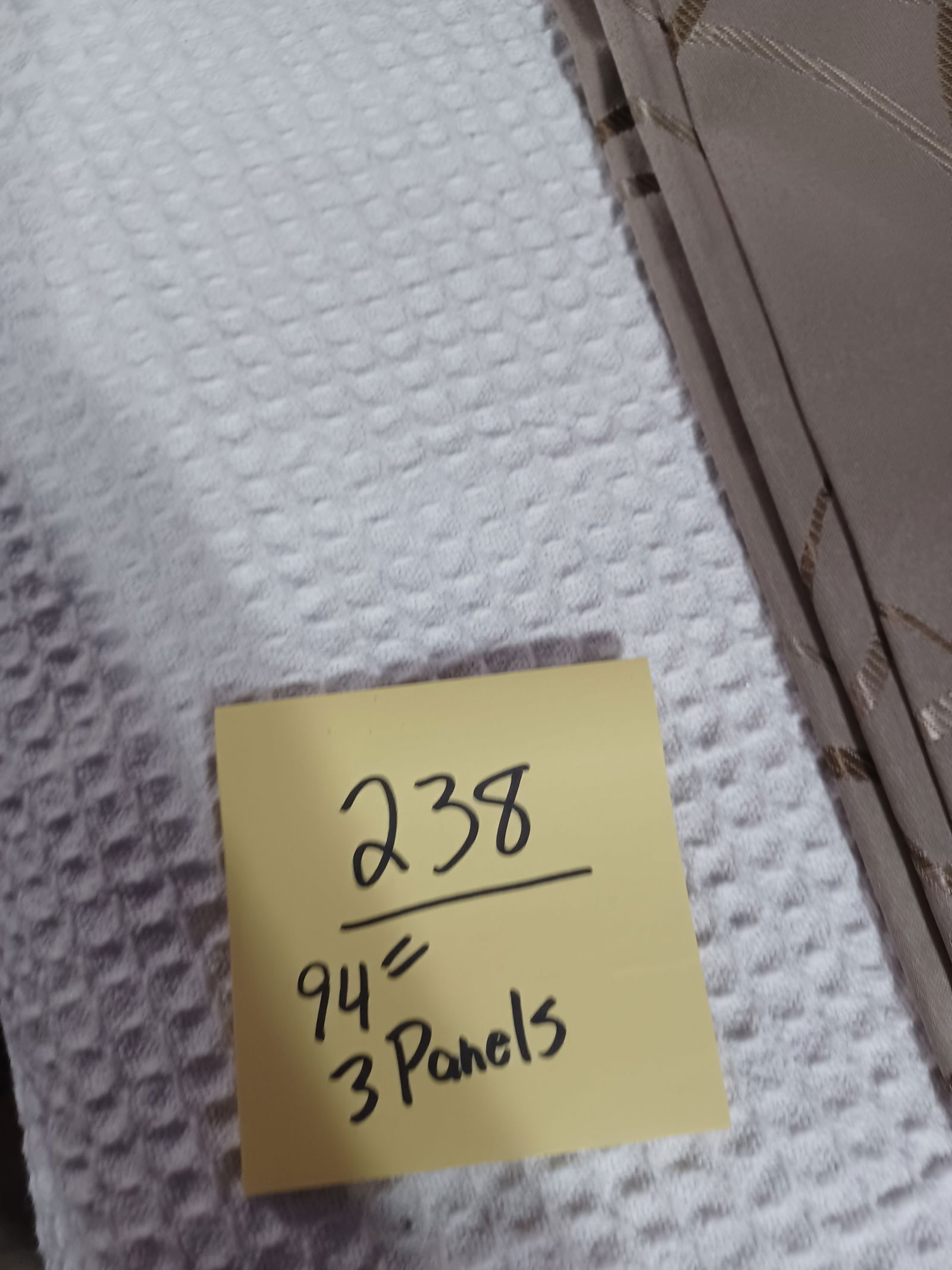 Thee Curtain Panels 94 length - 2