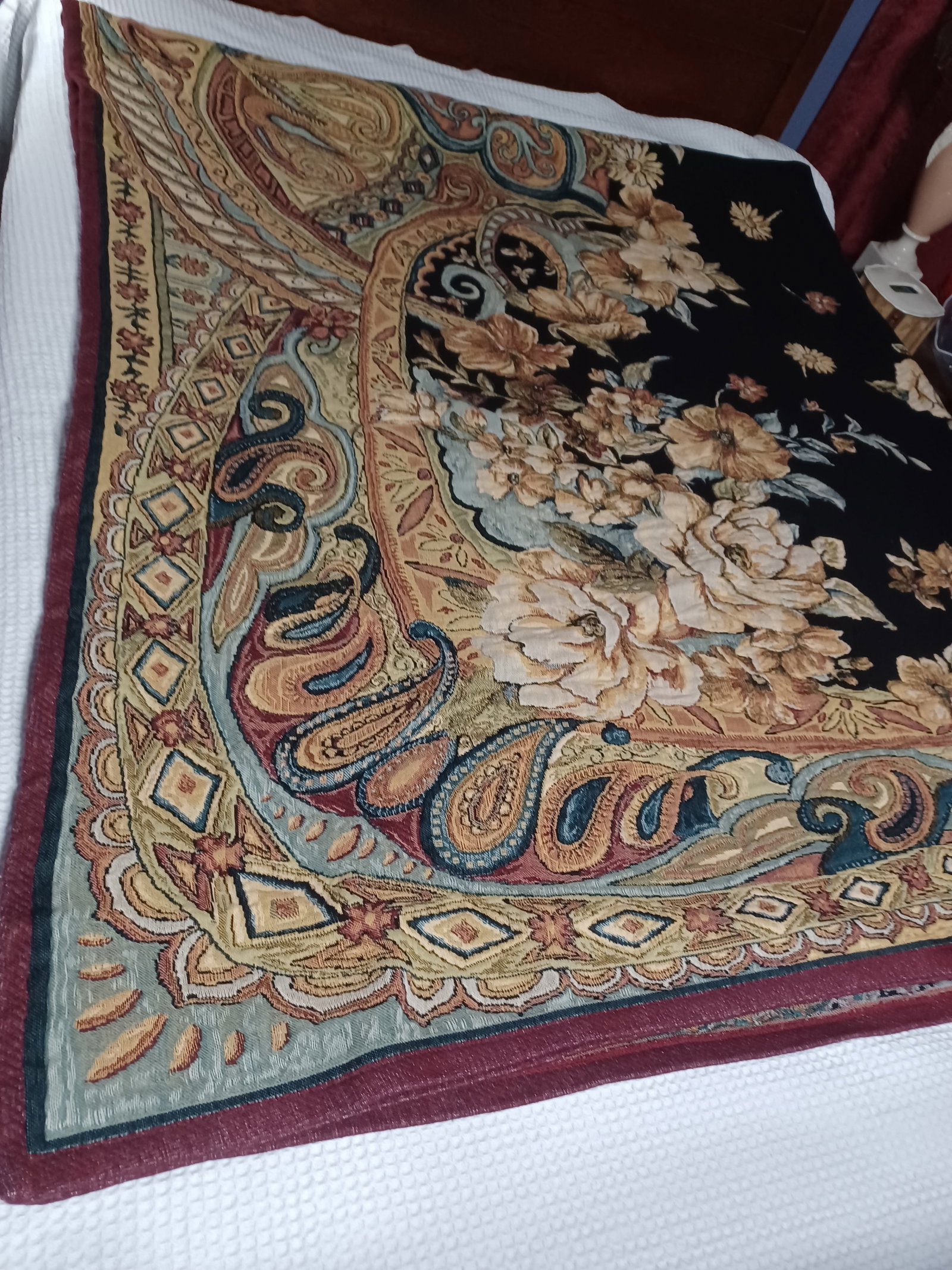 Beautiful Woven Beadspread 102 x 98 by Soft Surroundings: Beautiful Woven Beadspread 102 x 98 by Soft Surroundings