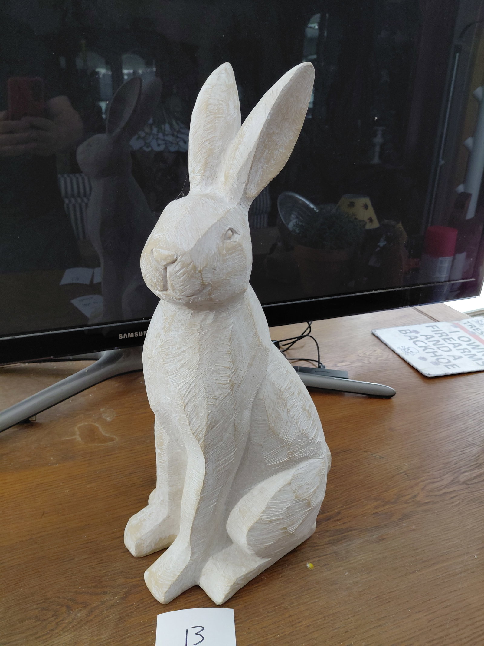 Large Resin Rabbit Statue (1 of 7)
