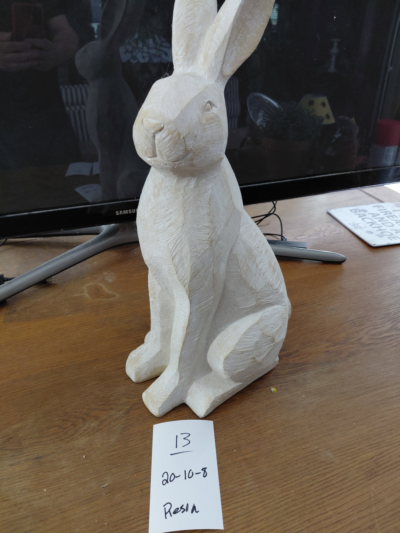 Large Resin Rabbit Statue - 2