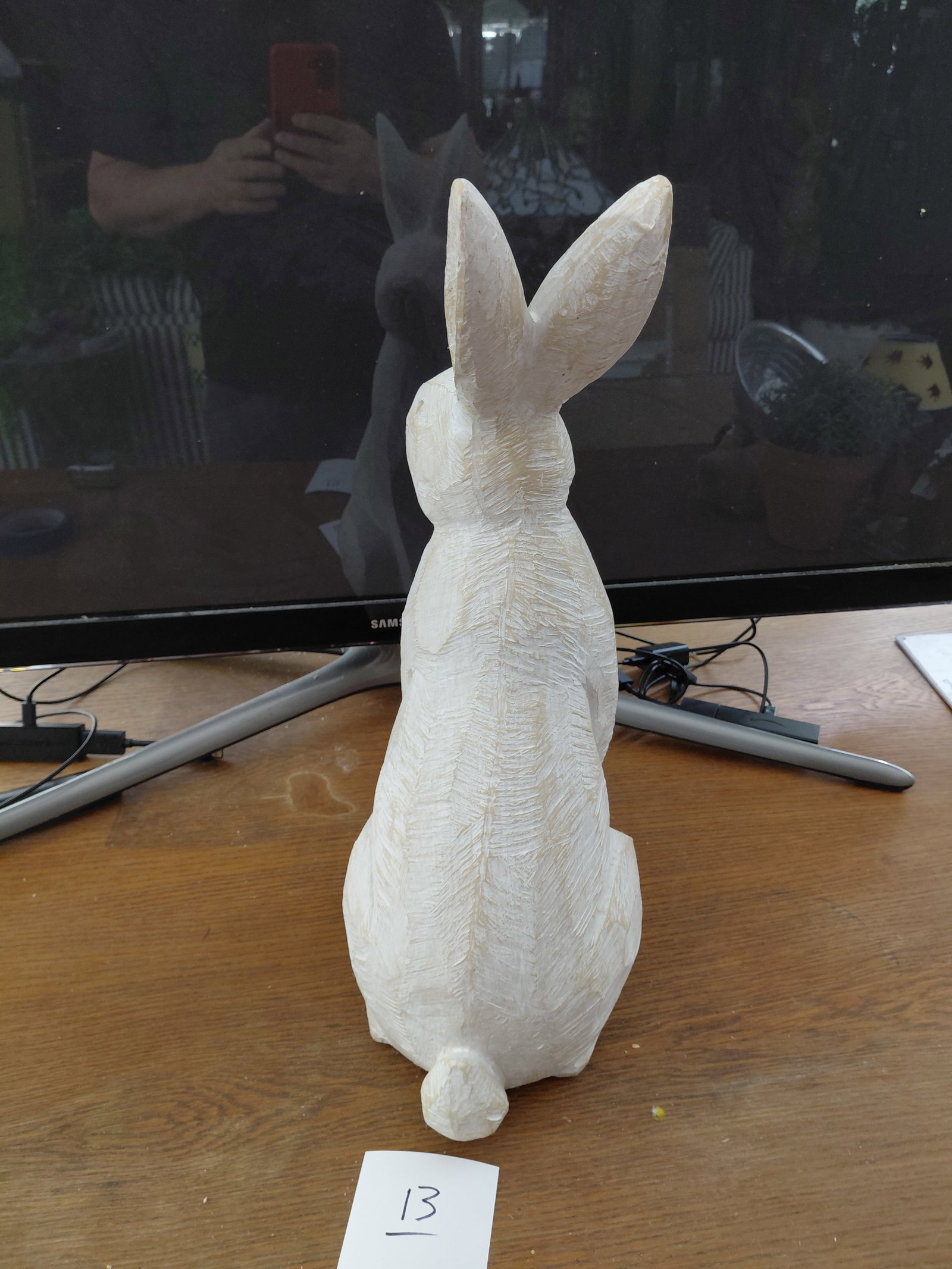 Large Resin Rabbit Statue - 6