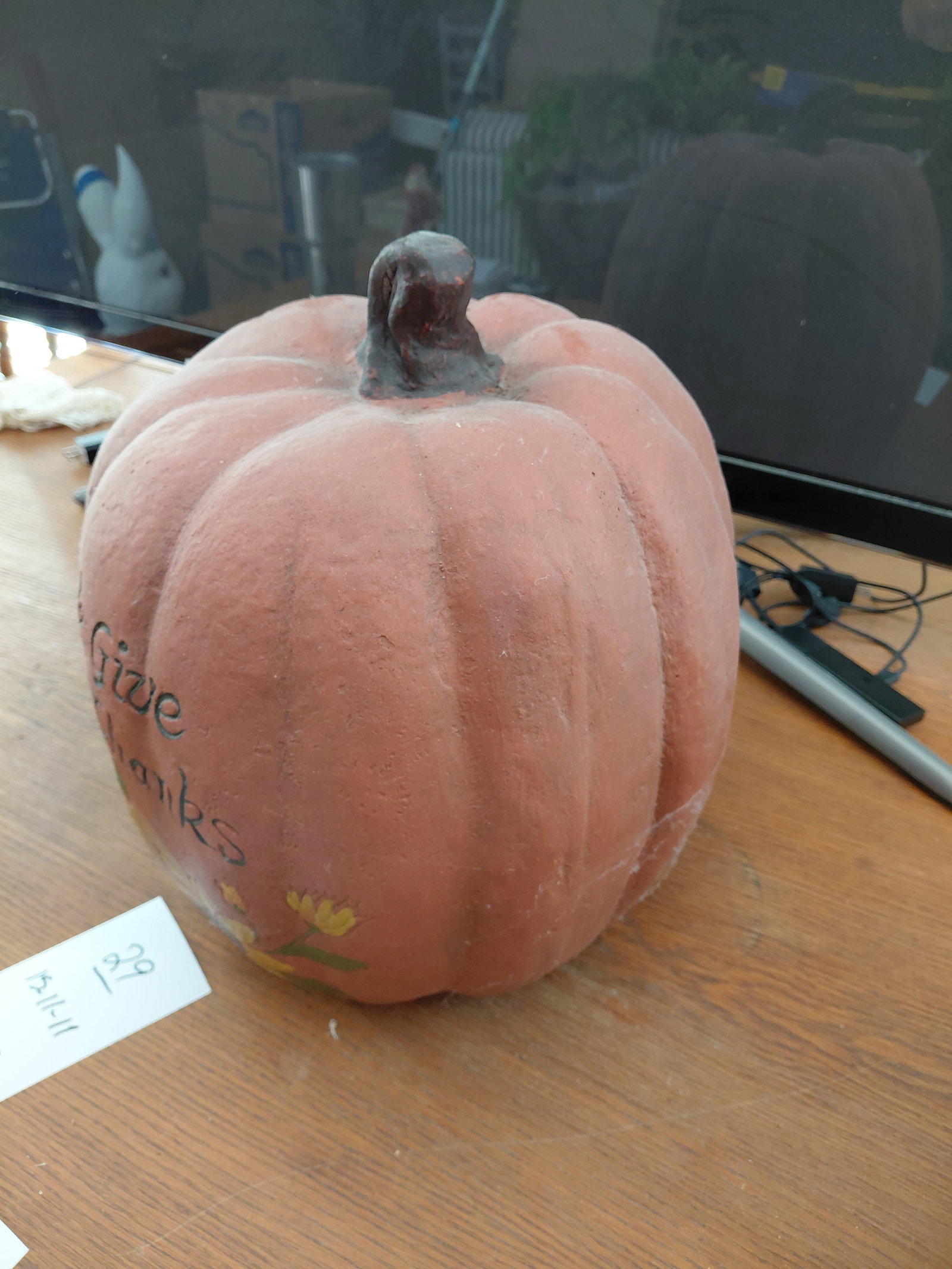 Ceramic Pumpkin Statue - 4