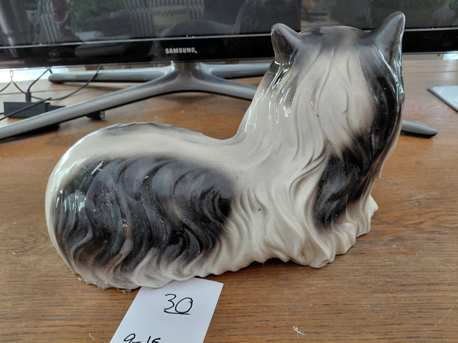 1970-s Ceramic Cat Statue . As seen - 7