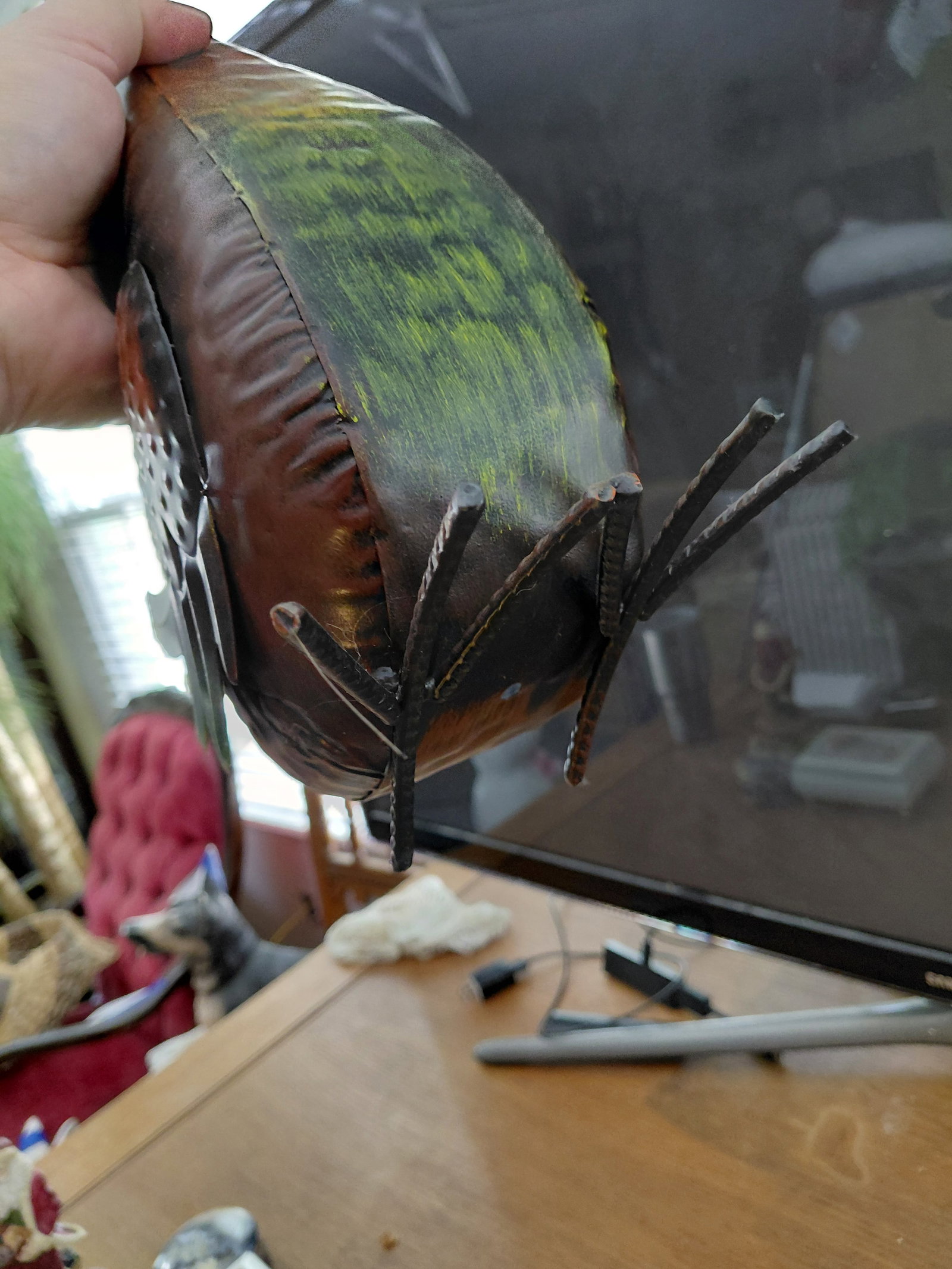 Large Metal Chicken Planter - 6