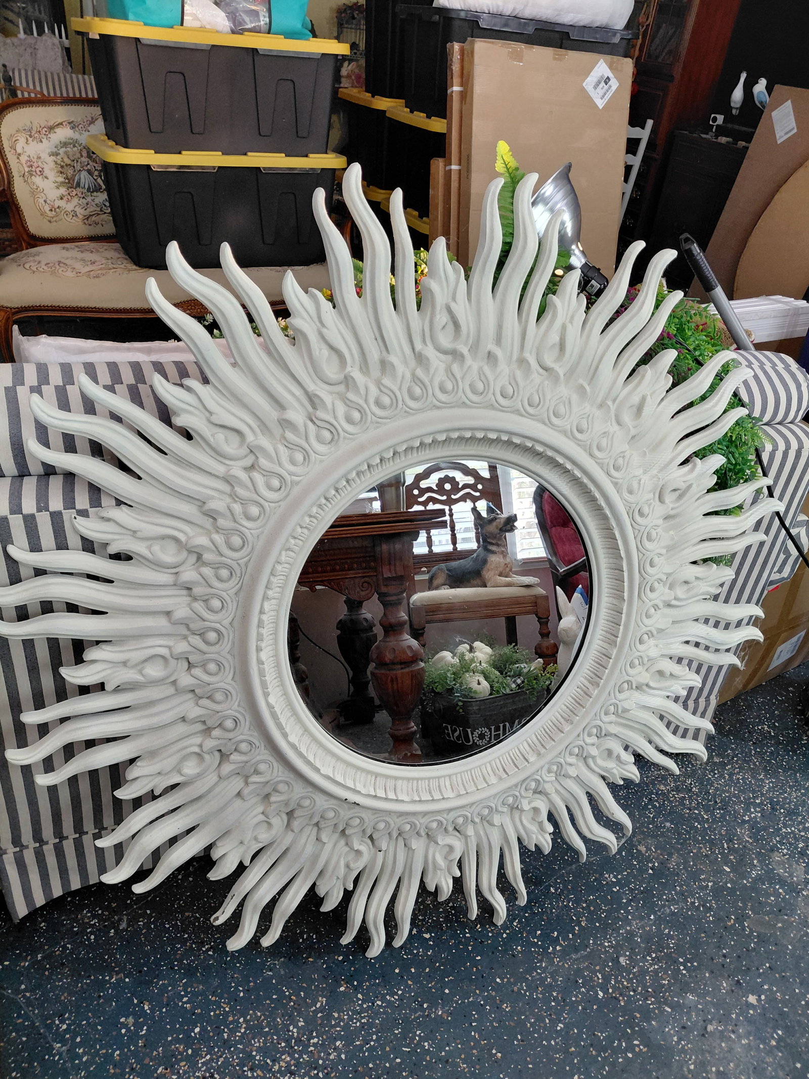 Large Sunburst Wall Mirror (1 of 7)