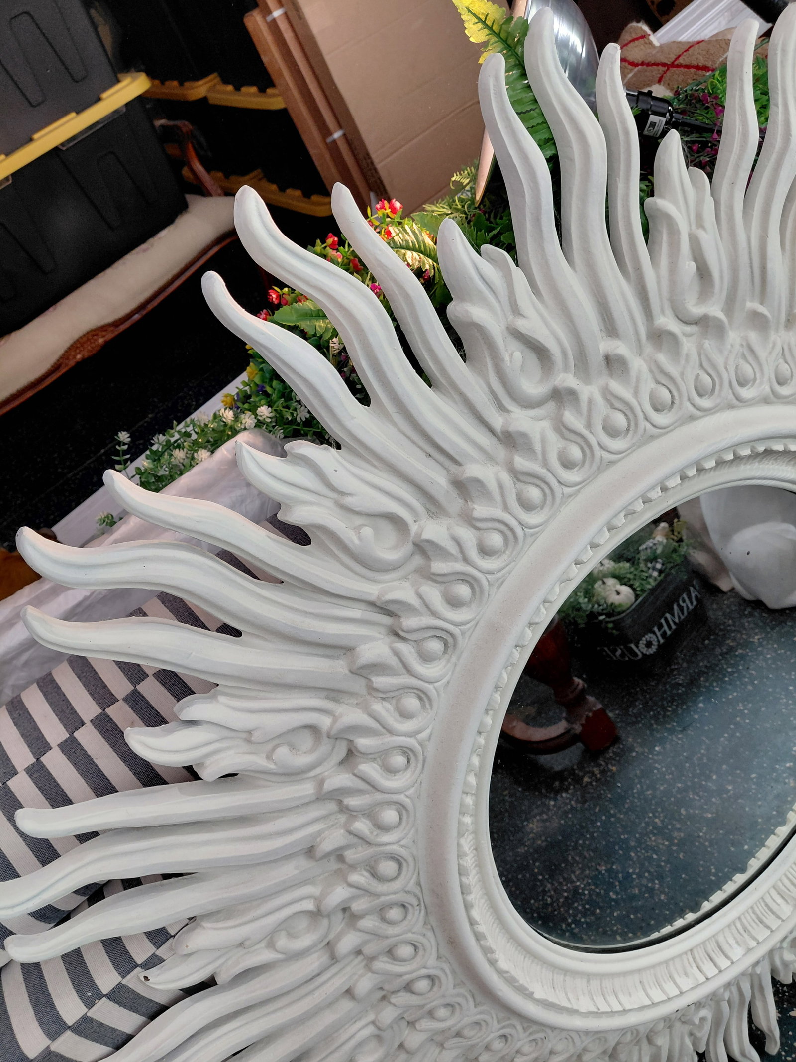 Large Sunburst Wall Mirror - 3