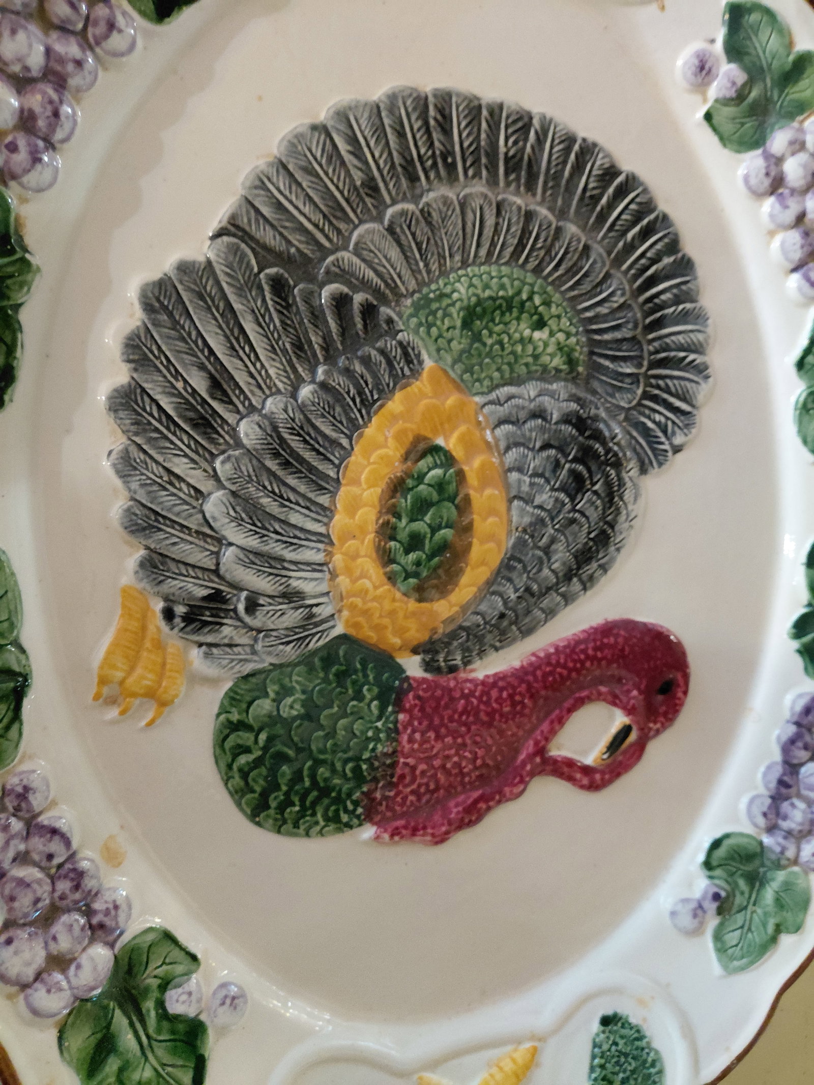 1960's Pottery Turkey Platter - 3