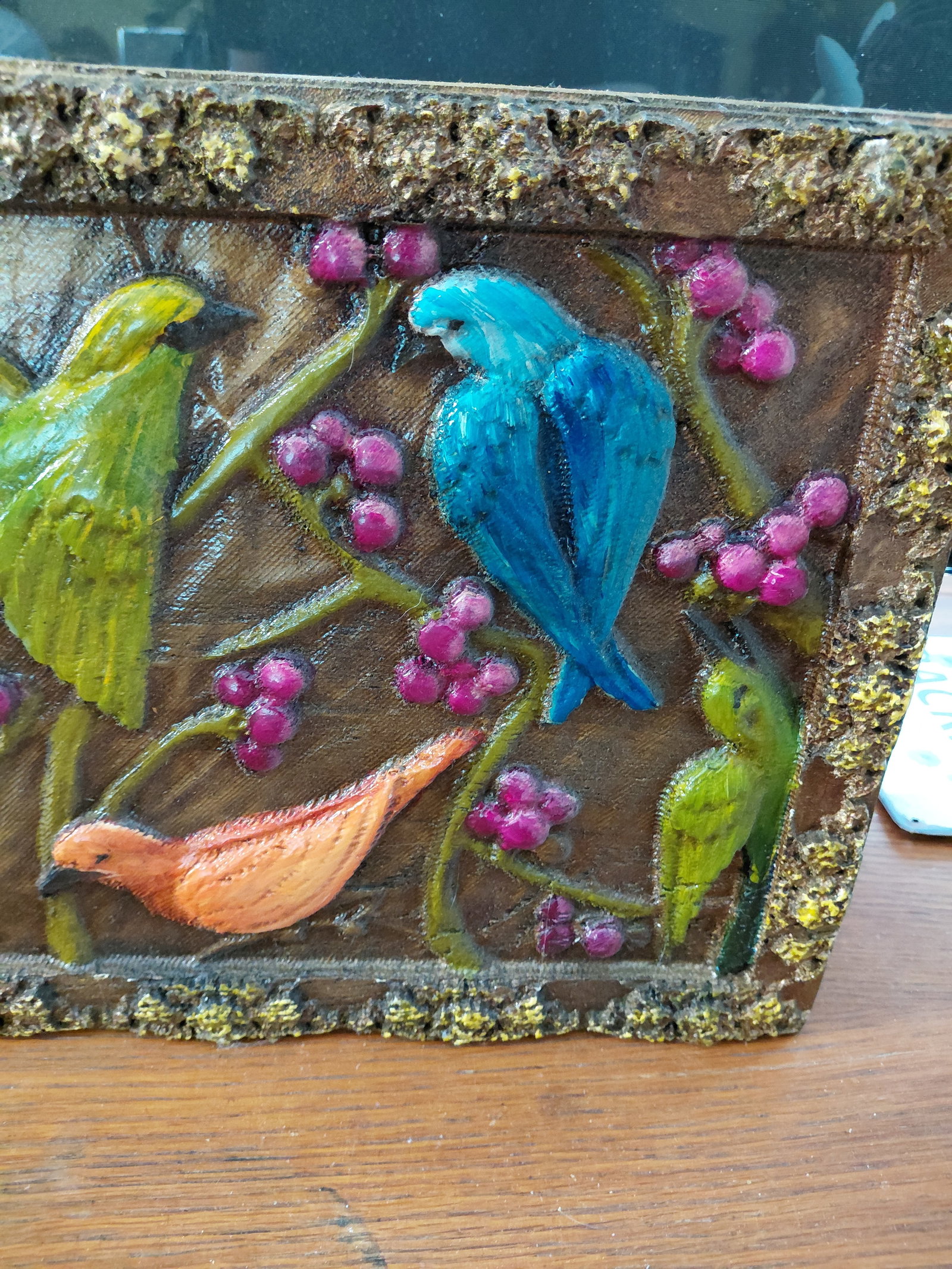 Large Heavy Artist Carved Wood / Birds by artist Richard Walker in Mobile AL - 3