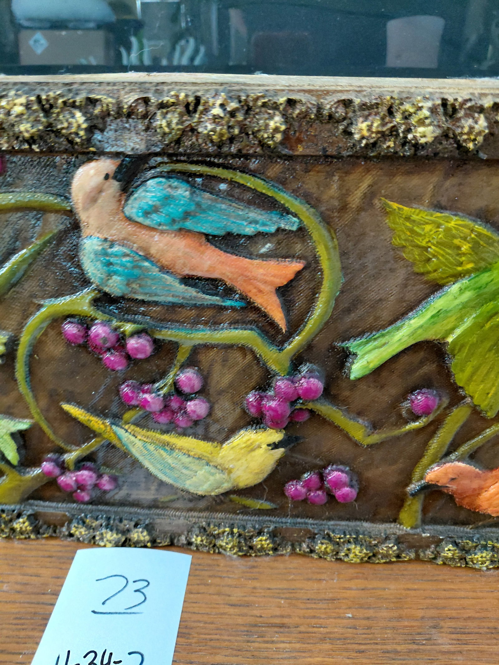 Large Heavy Artist Carved Wood / Birds by artist Richard Walker in Mobile AL - 4