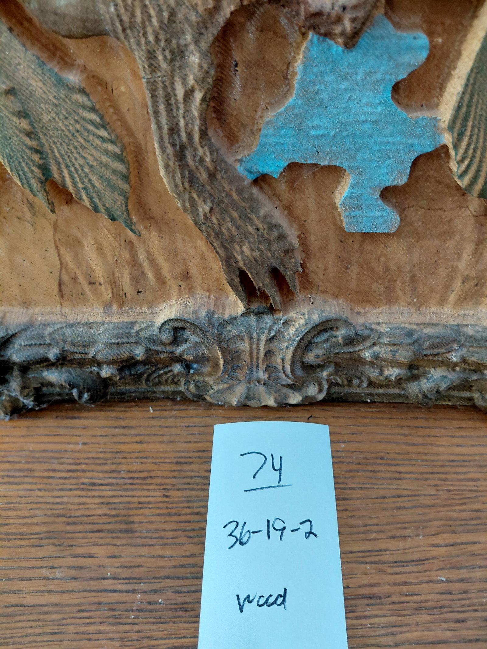 Large Heavy Artist Carved Wood / Birds by artist Richard Walker in Mobile AL - 2