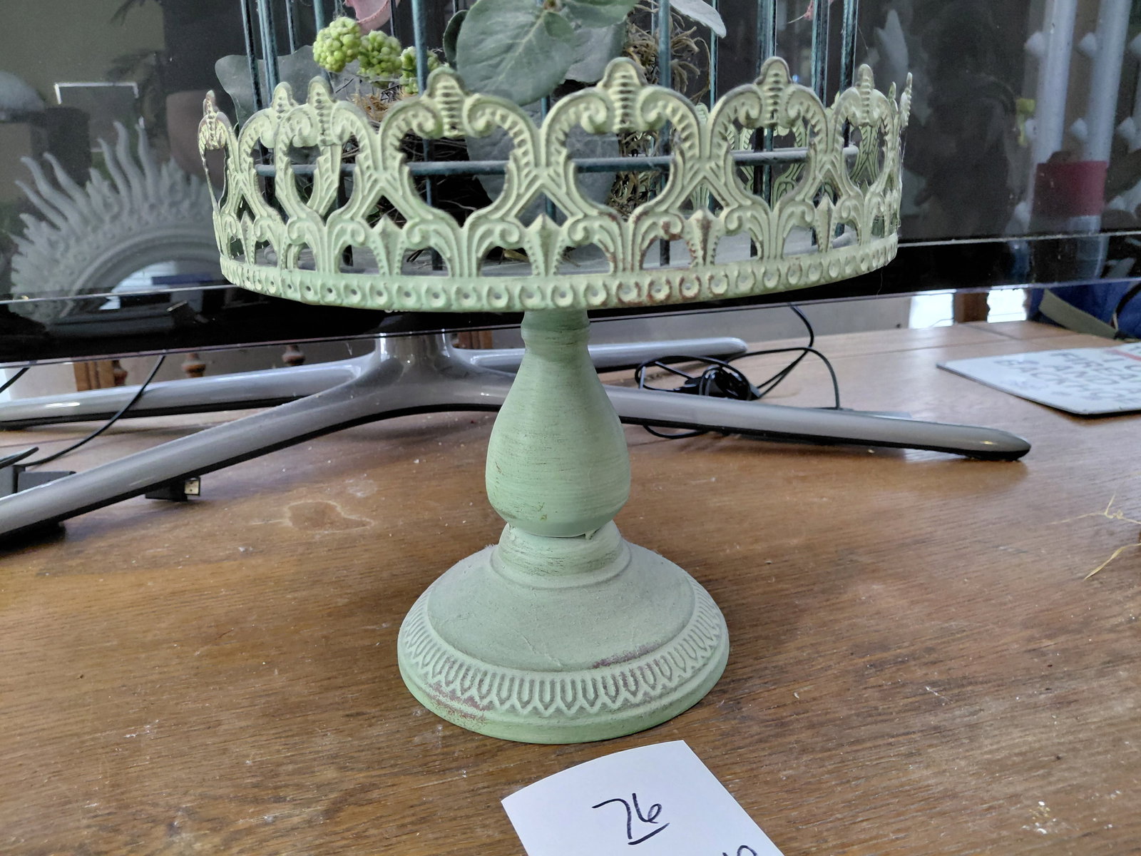 Pedestal Bird Cage Decor - 3