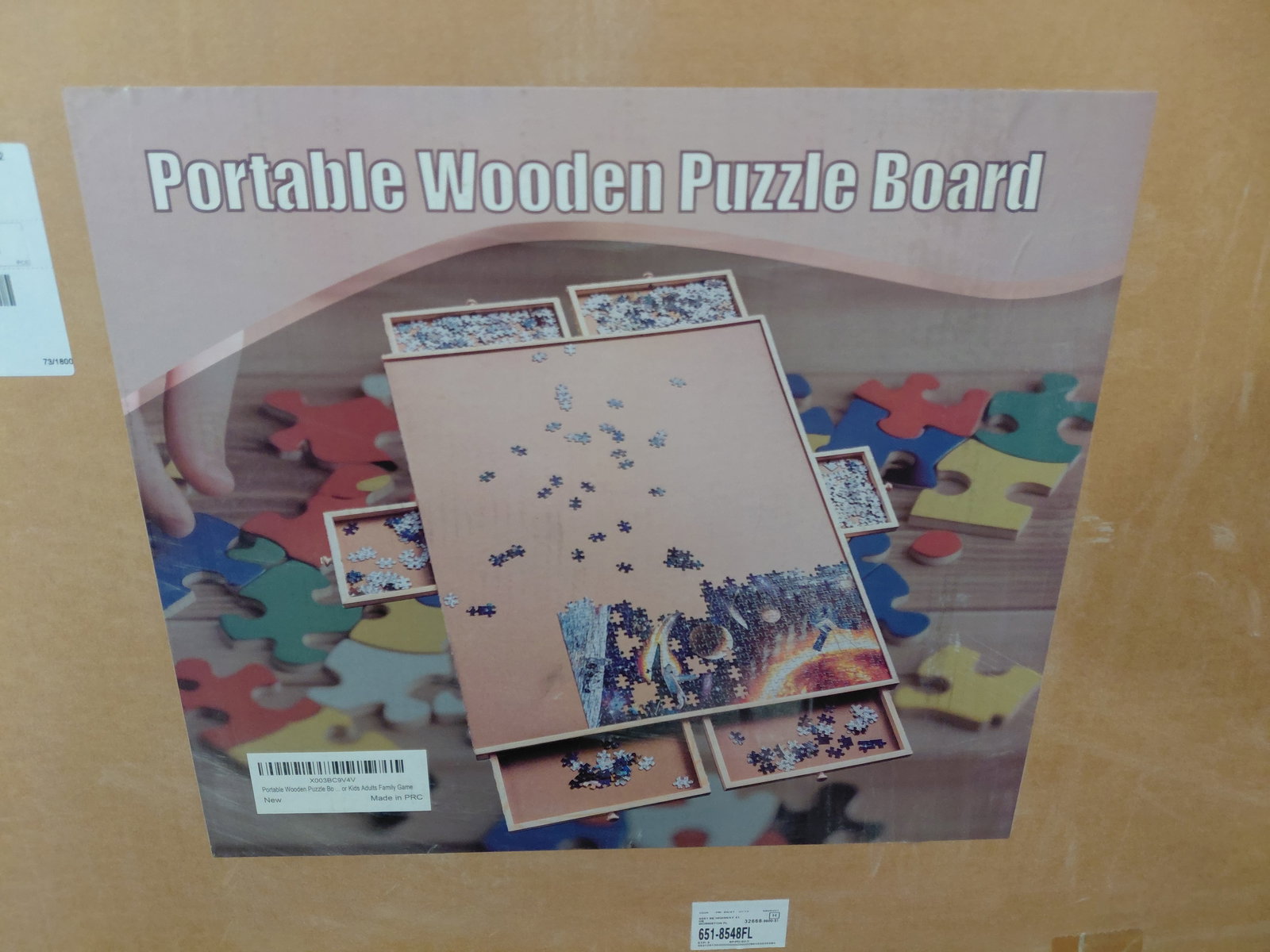 NEW in Box Portable Wooden Puzzle Board - 2