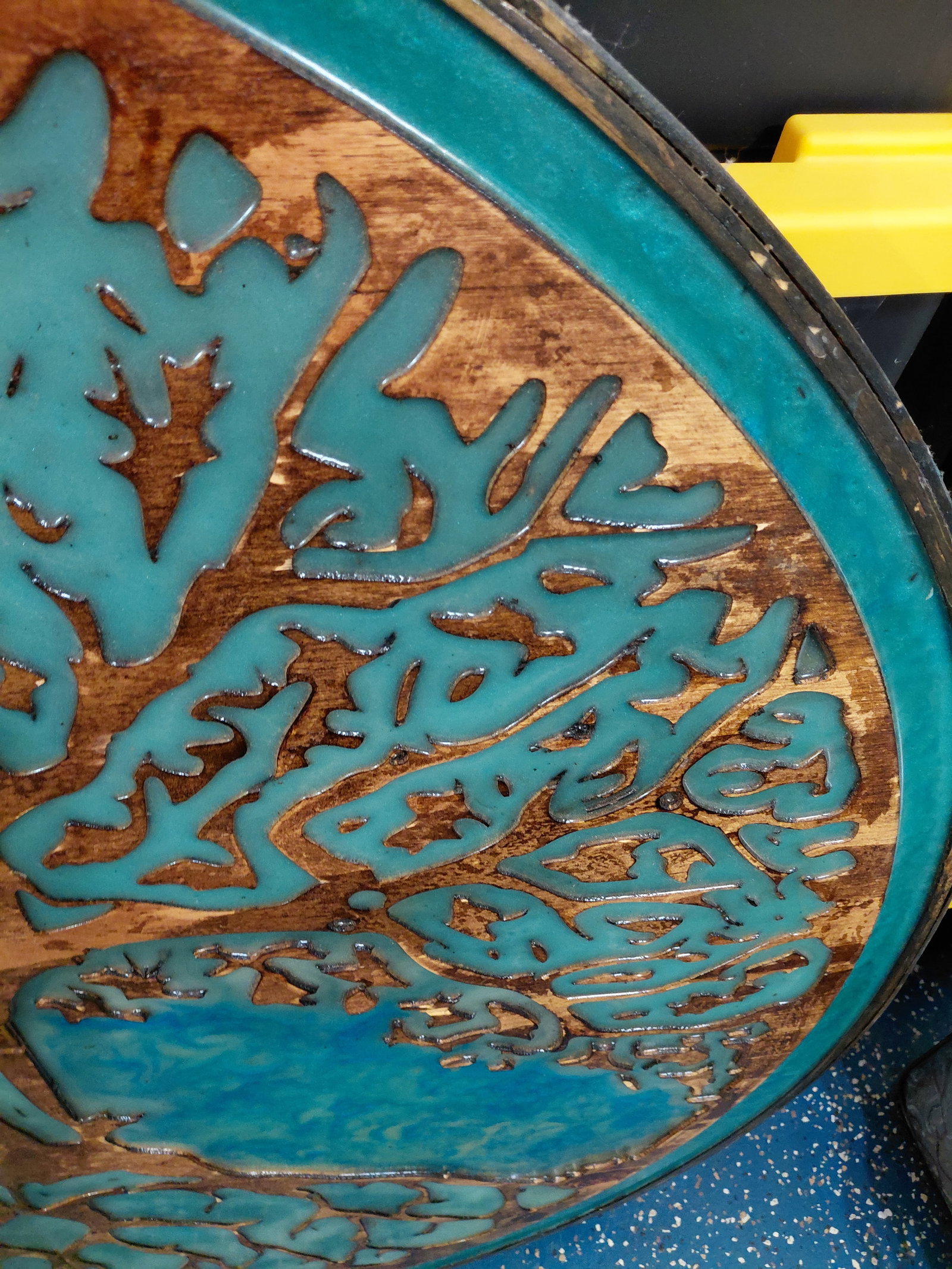 Large Heavy Artist carved Wood / Tree by artist Richard Walker in Mobile AL - 4