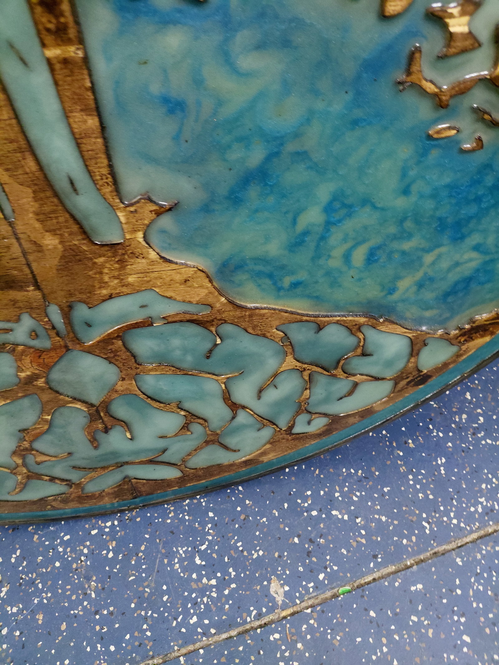 Large Heavy Artist carved Wood / Tree by artist Richard Walker in Mobile AL - 5