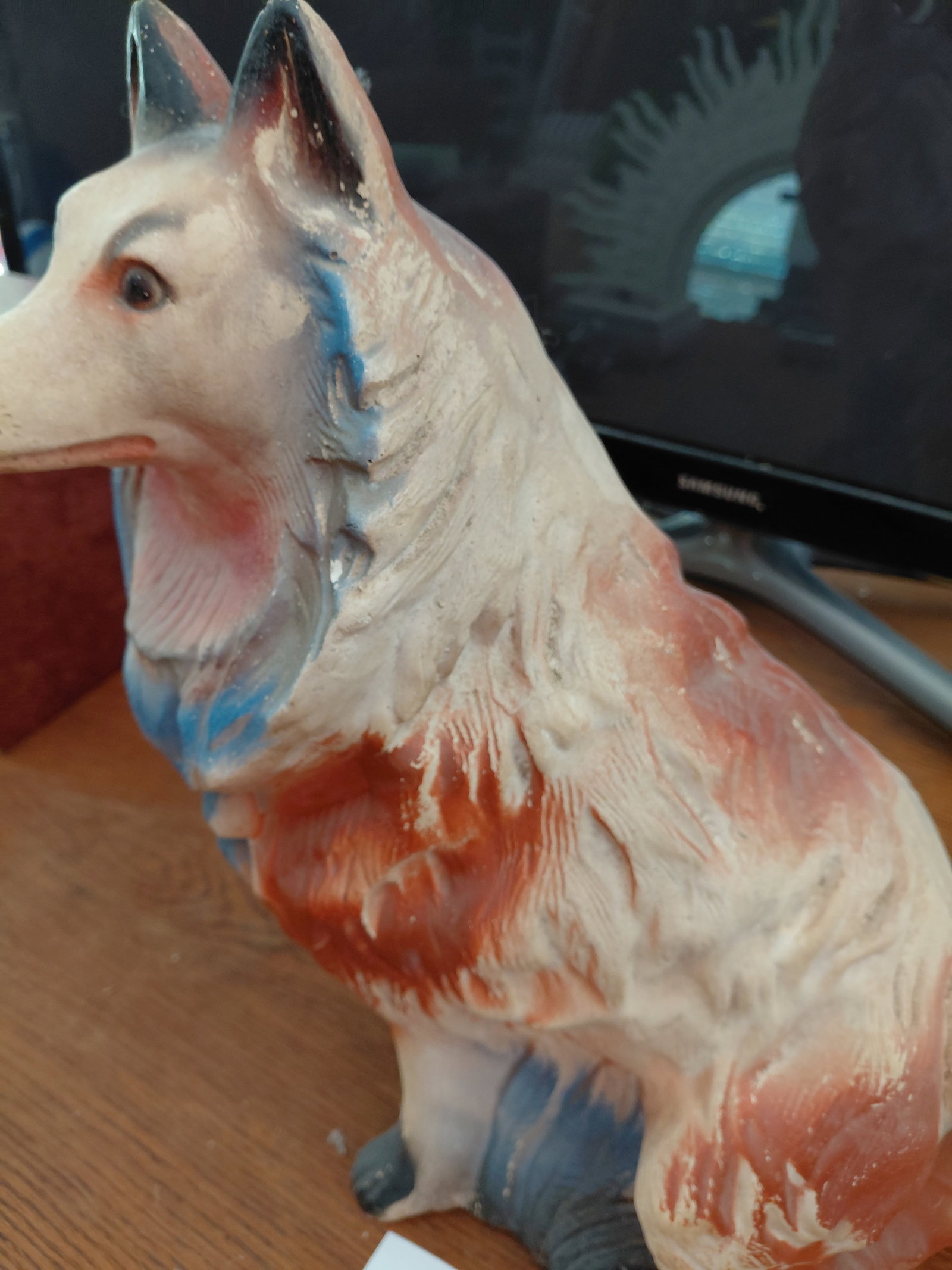 1970s Large Ceramix Dog Statue / as seen - 4