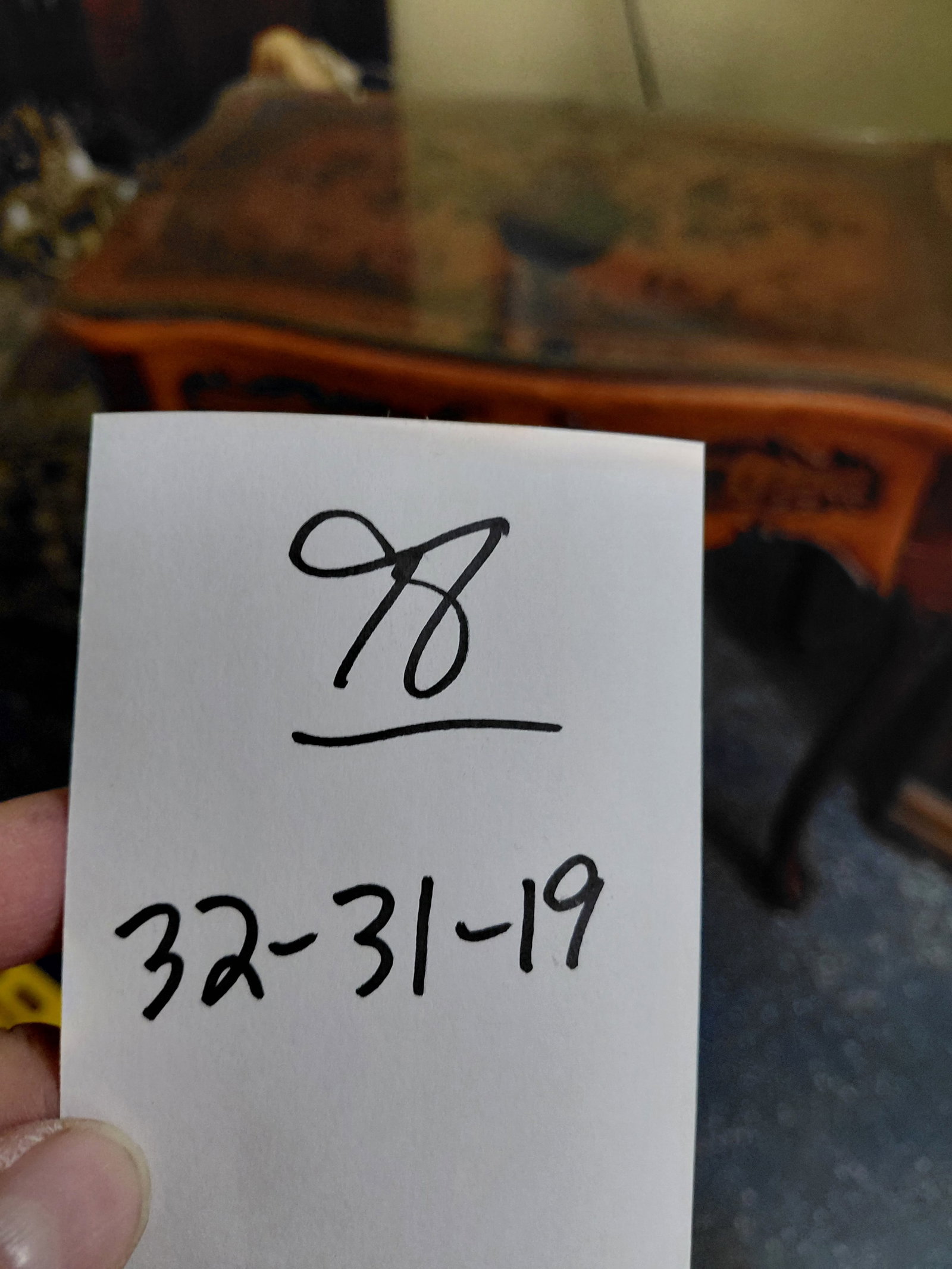 Contemporary Large Ornate Mahogany Entry table with Glass Top - 2