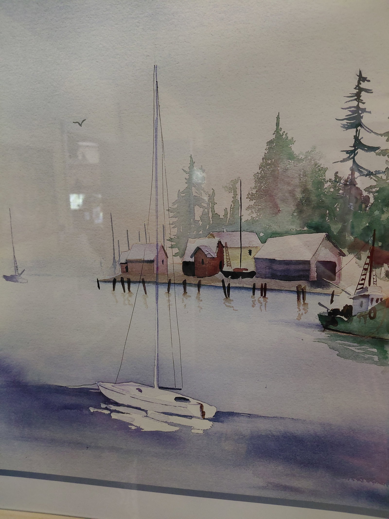 Large Framed Print Sail Boat - 4