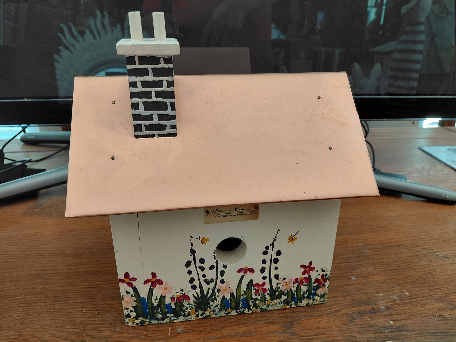 Karen Penner Bird House with copper roof - 3