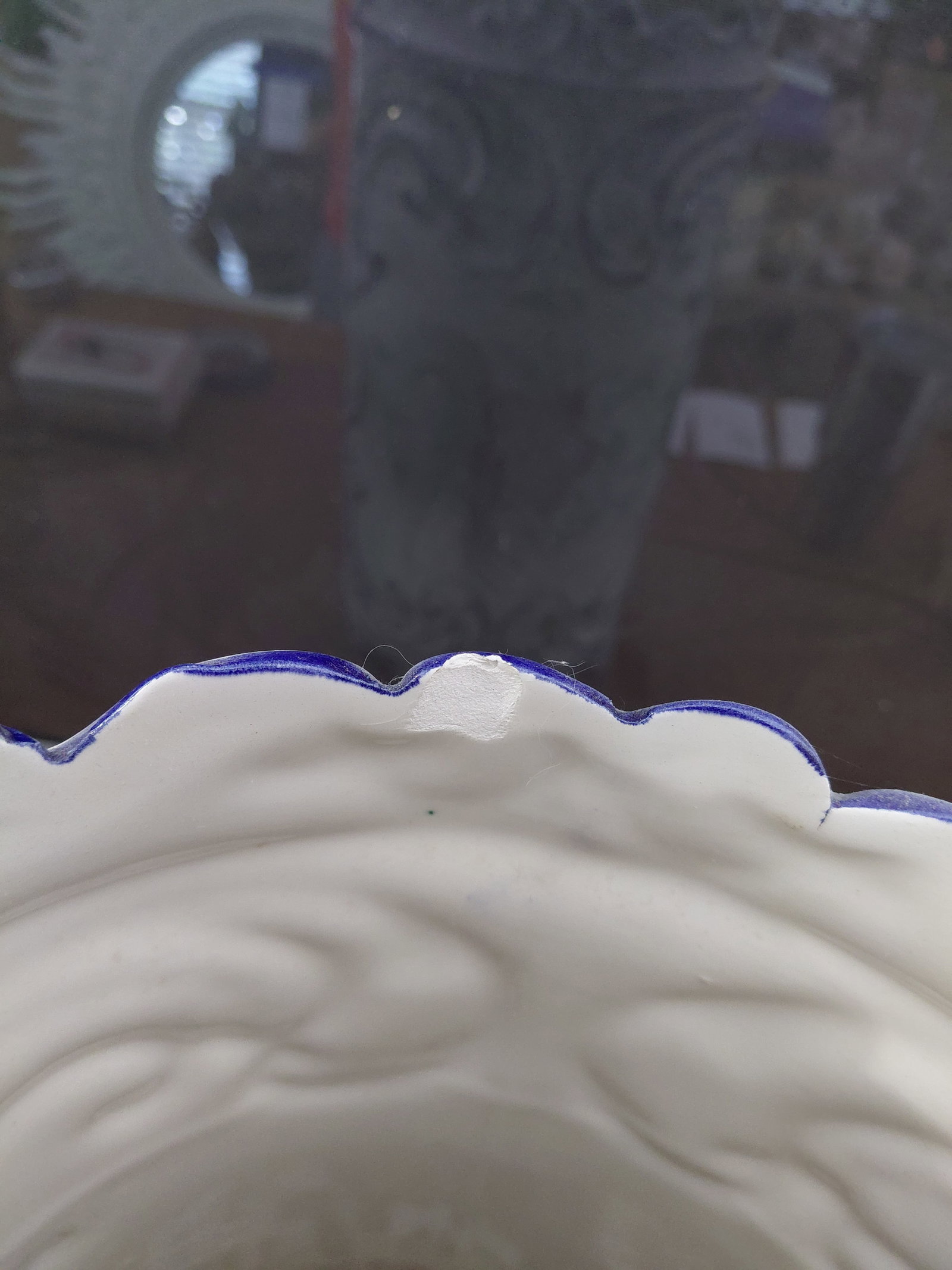 Portugese Pottery Umbrella Stand / one chip as seen - 7