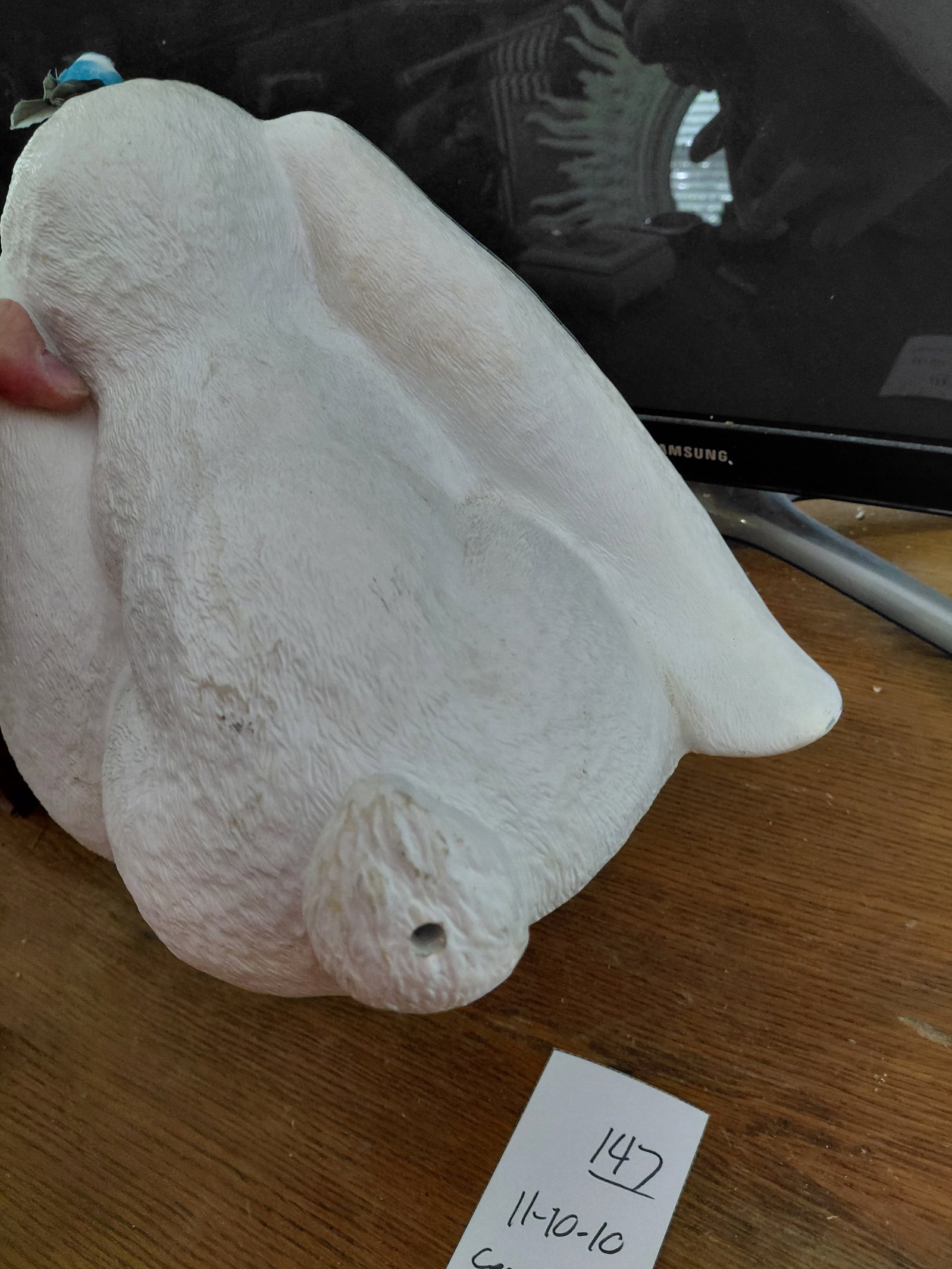 Large Ceramic Bunny Lamp Base - 7