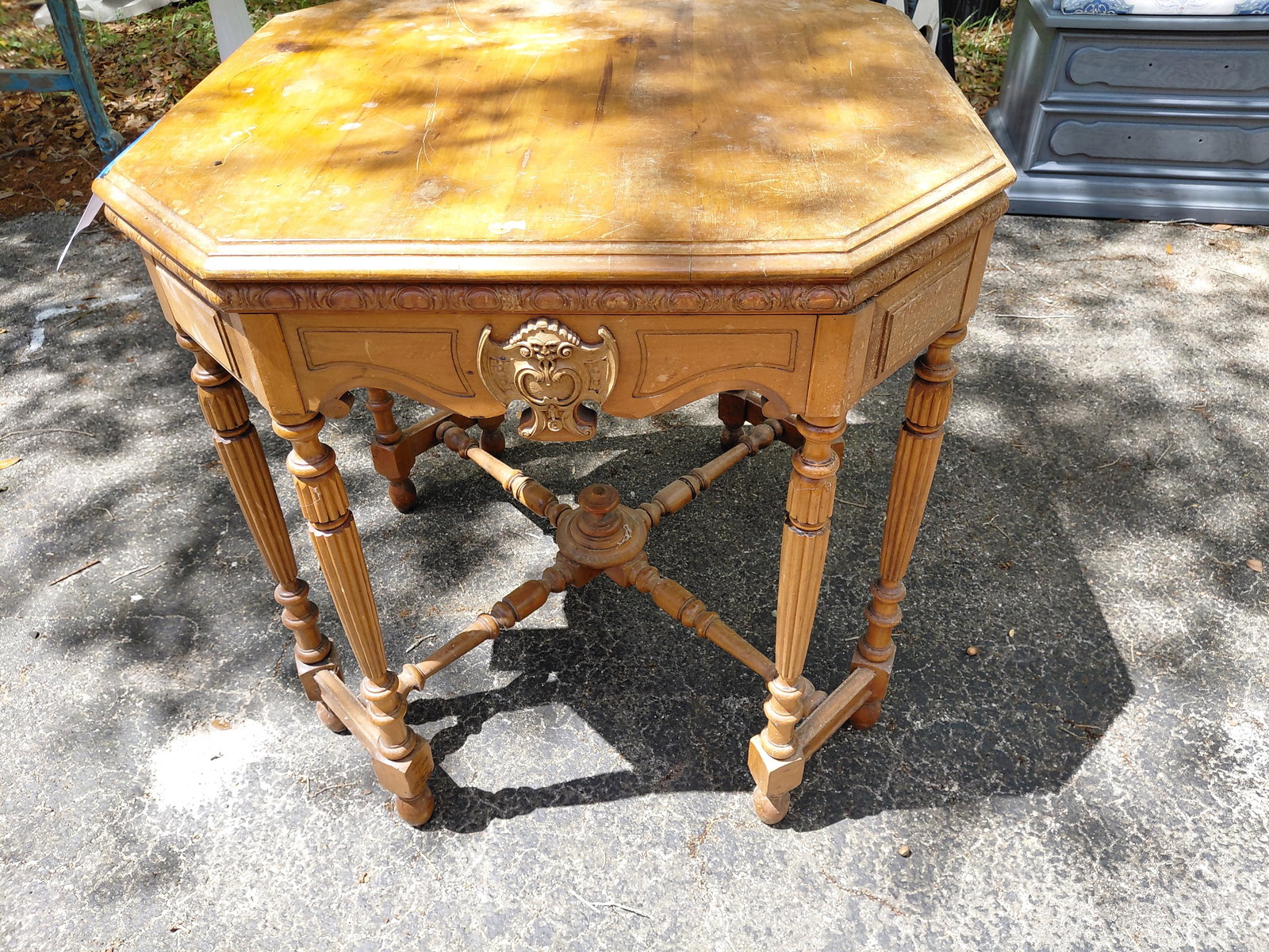 Mahogany Octagon Parlor Table - 8