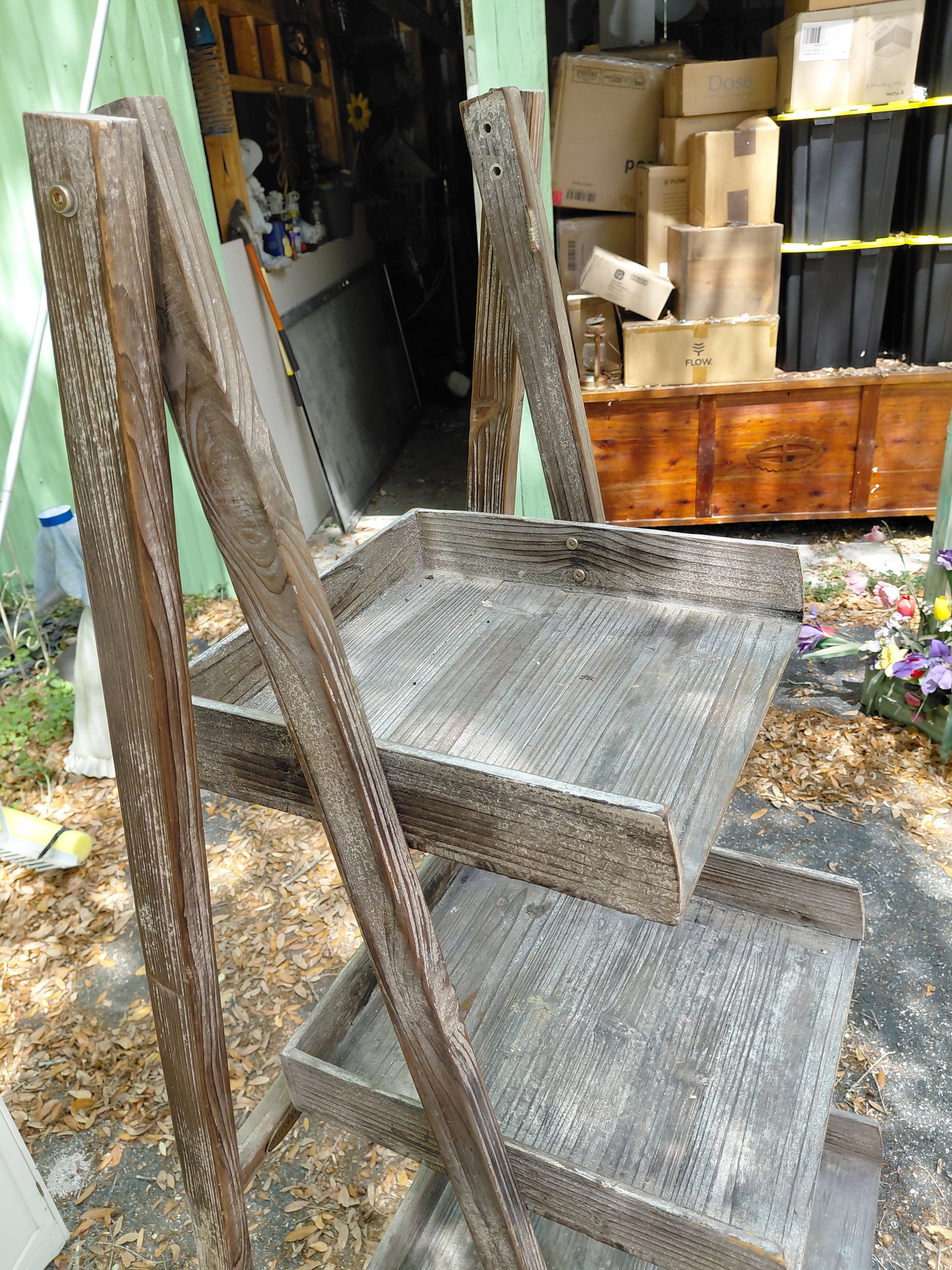 Large Rustic Wood Shelf - 3