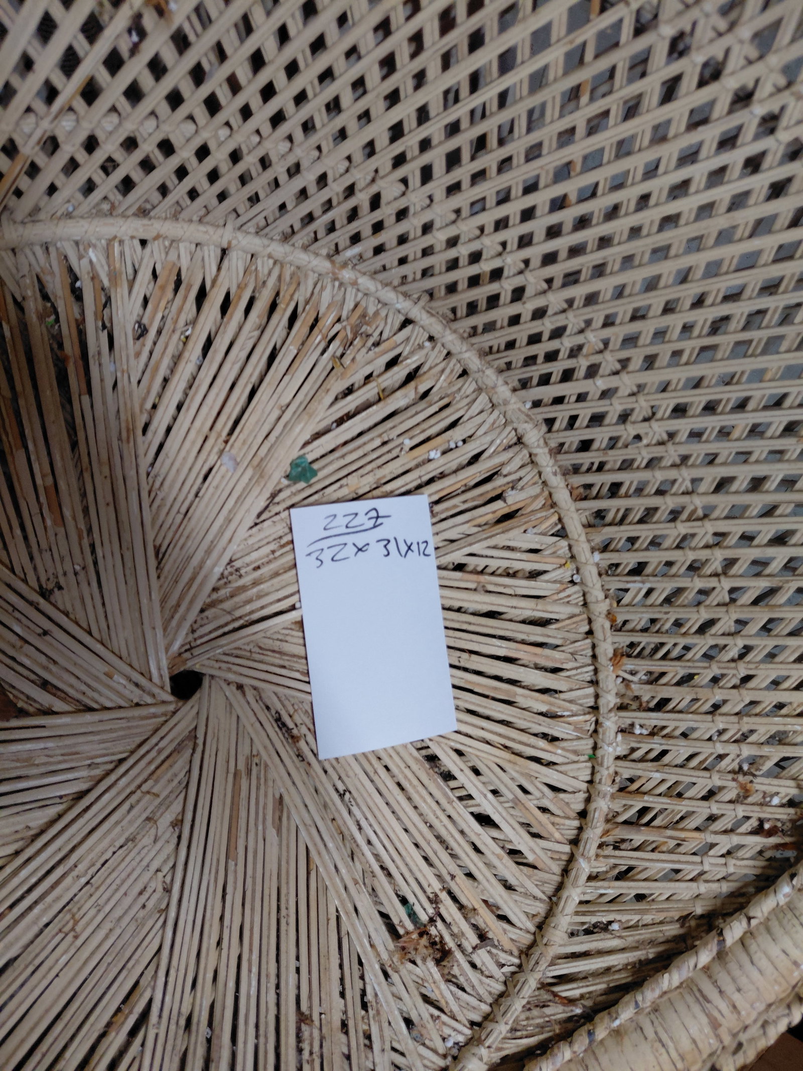 Vintage Wicker Rattan Peacock Barrel Chair - 2