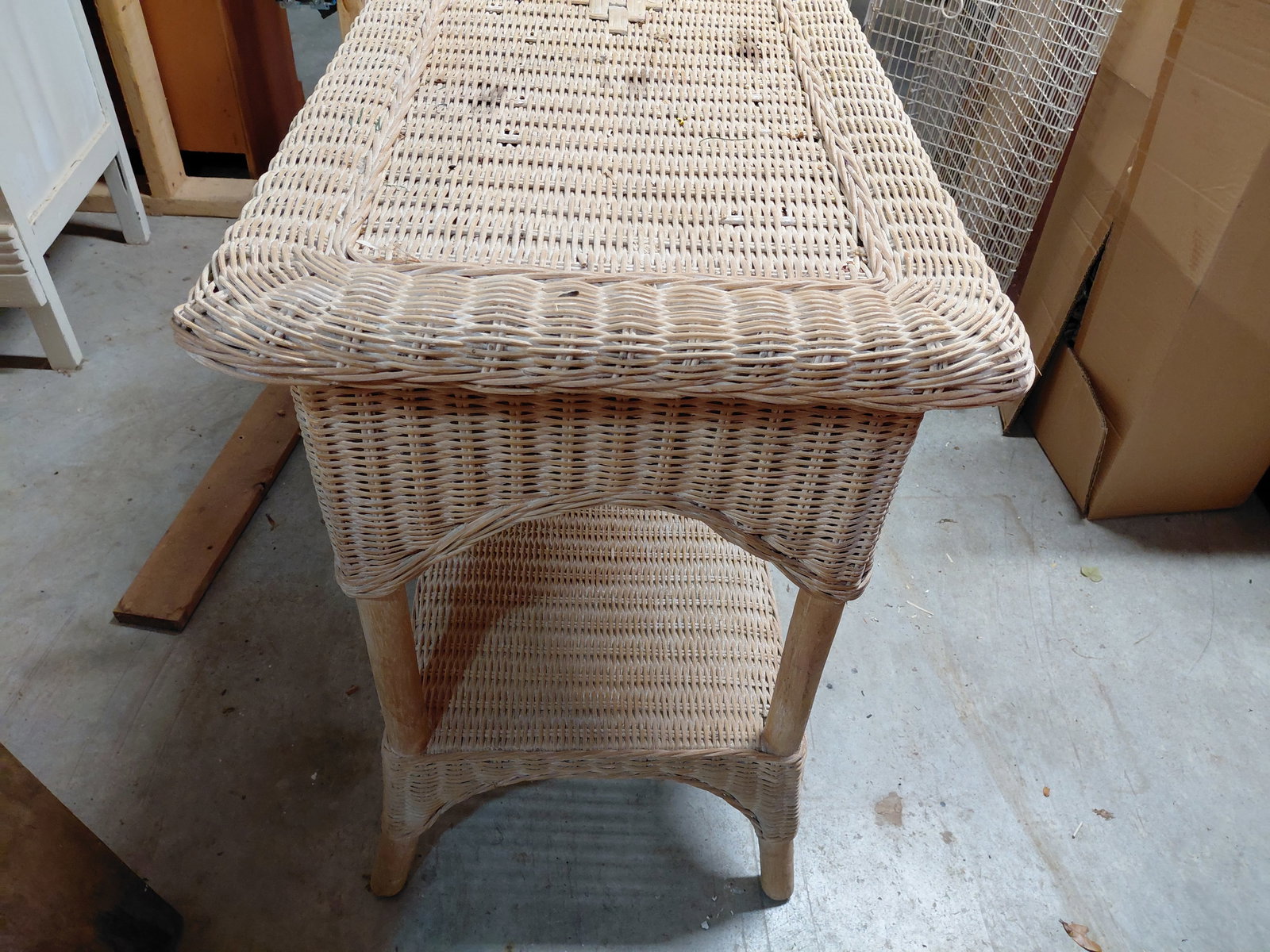 Wicker Rattan Console Table - 5