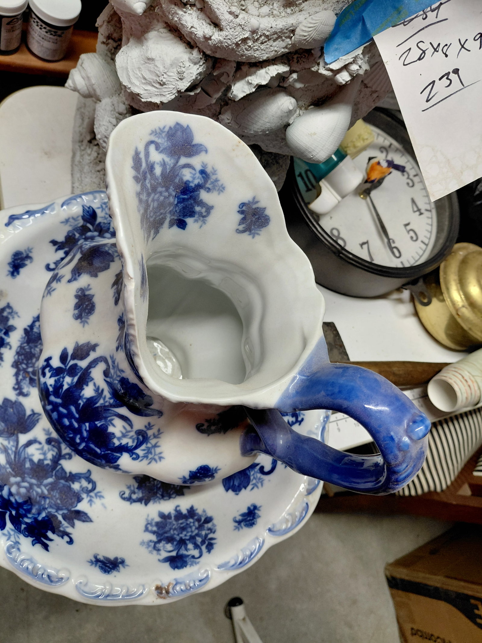 Beautiful Flo Blue Style Pitcher & Bowl - 3