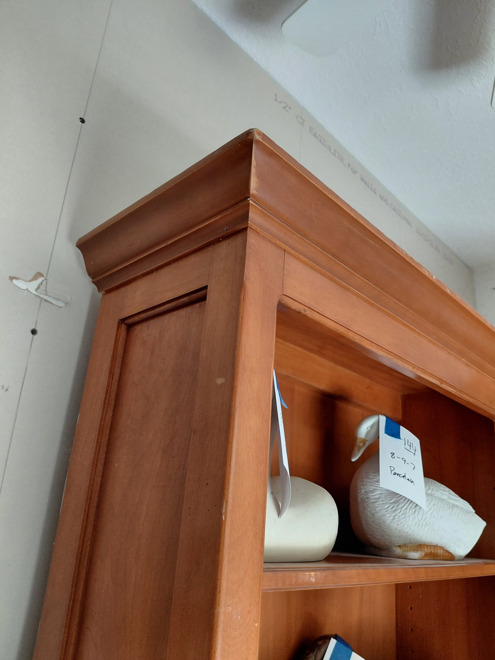 Wood Corner Desk / As seen/ items on shelves not included - 10