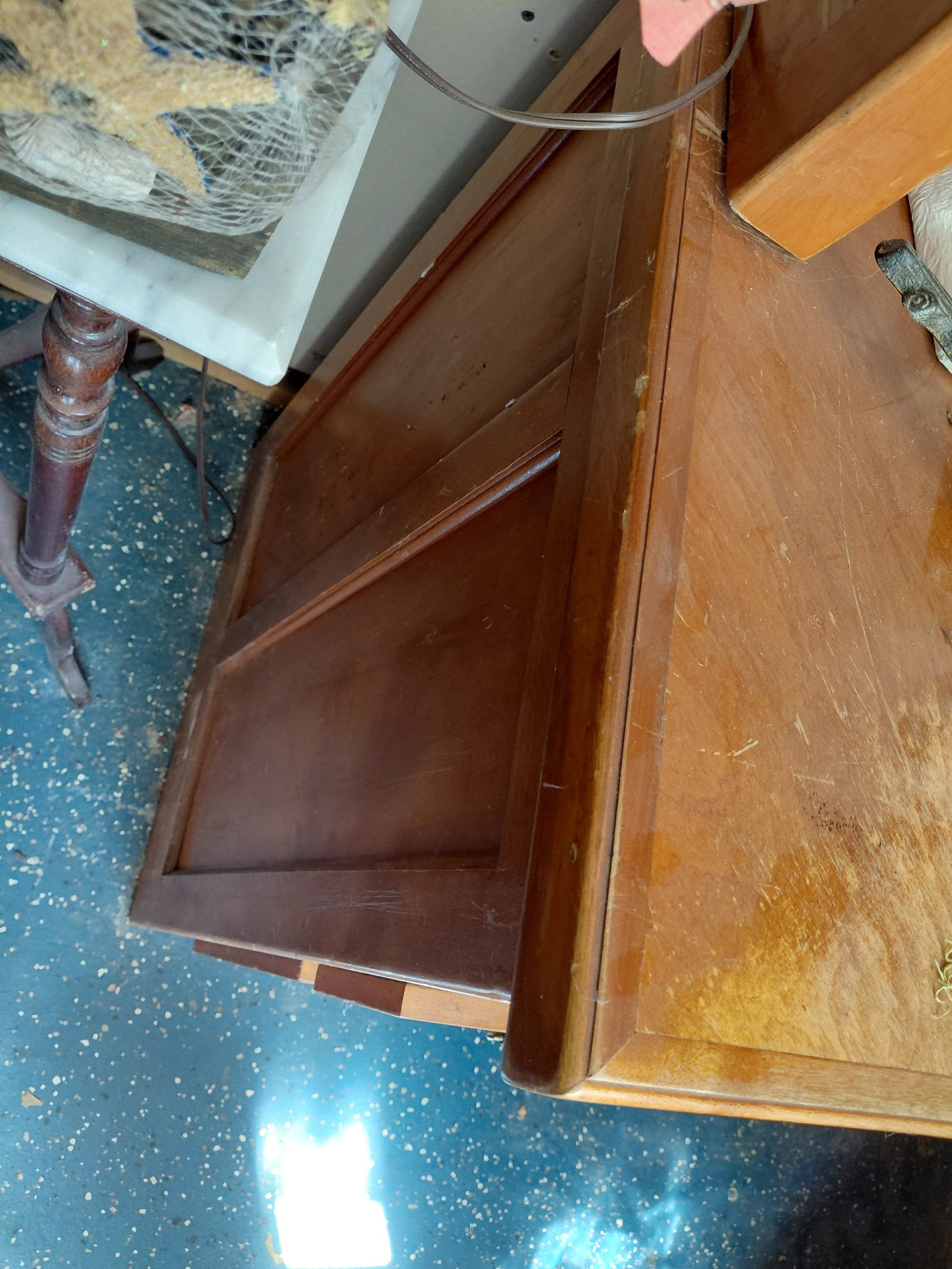 Wood Corner Desk / As seen/ items on shelves not included - 11