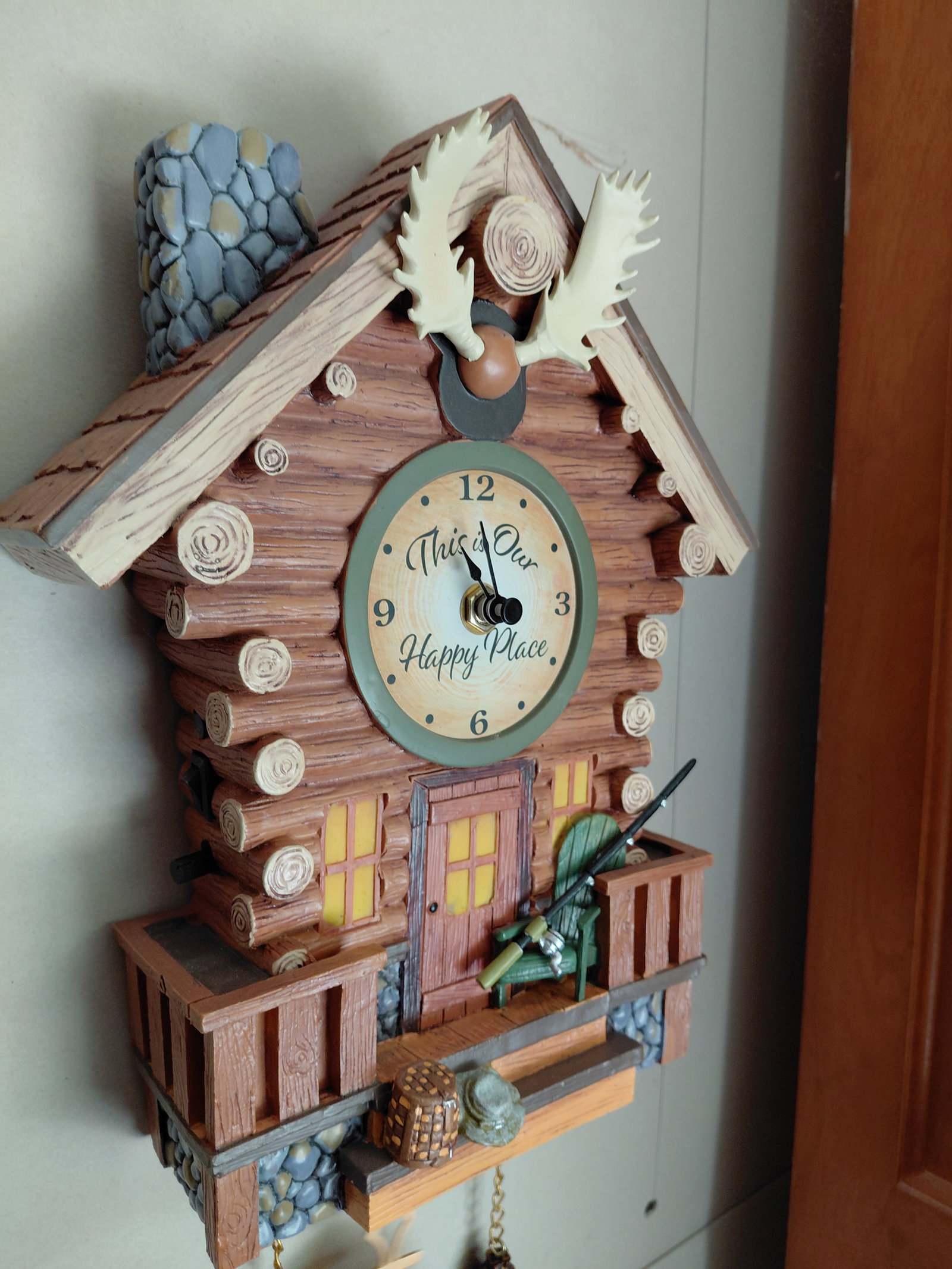 Bradford Exchange This is our Happy Place Illuminated Wall Clock / untested - 3