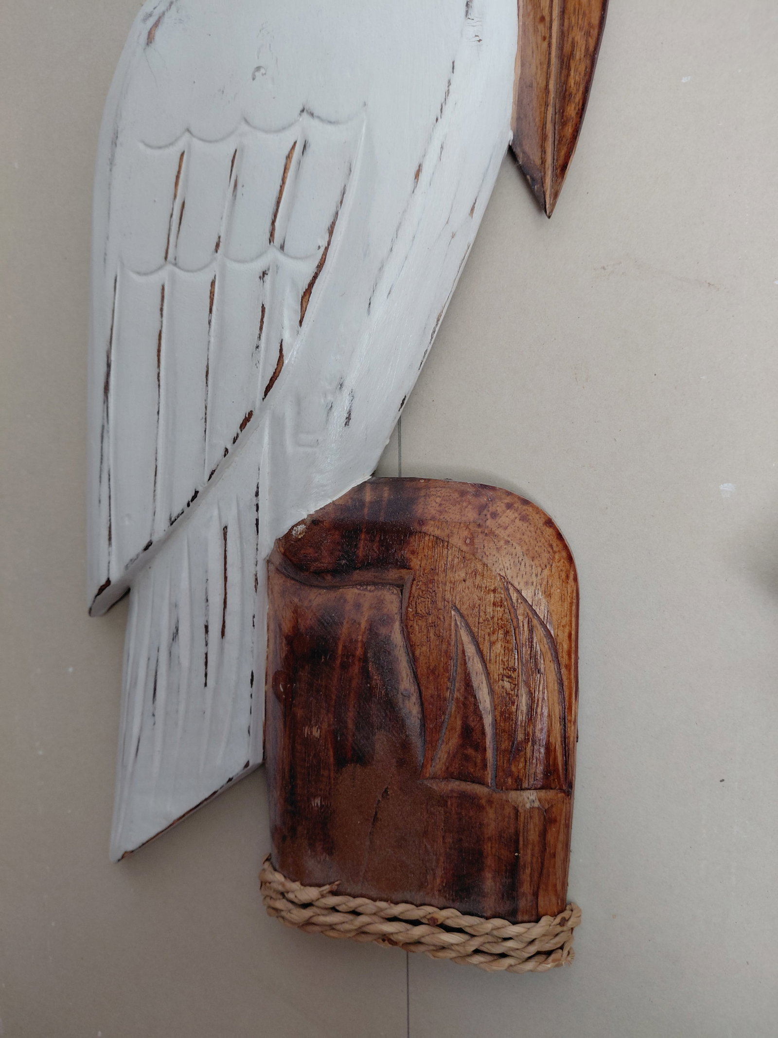 Pelican Carved Wood Wall Art - 3