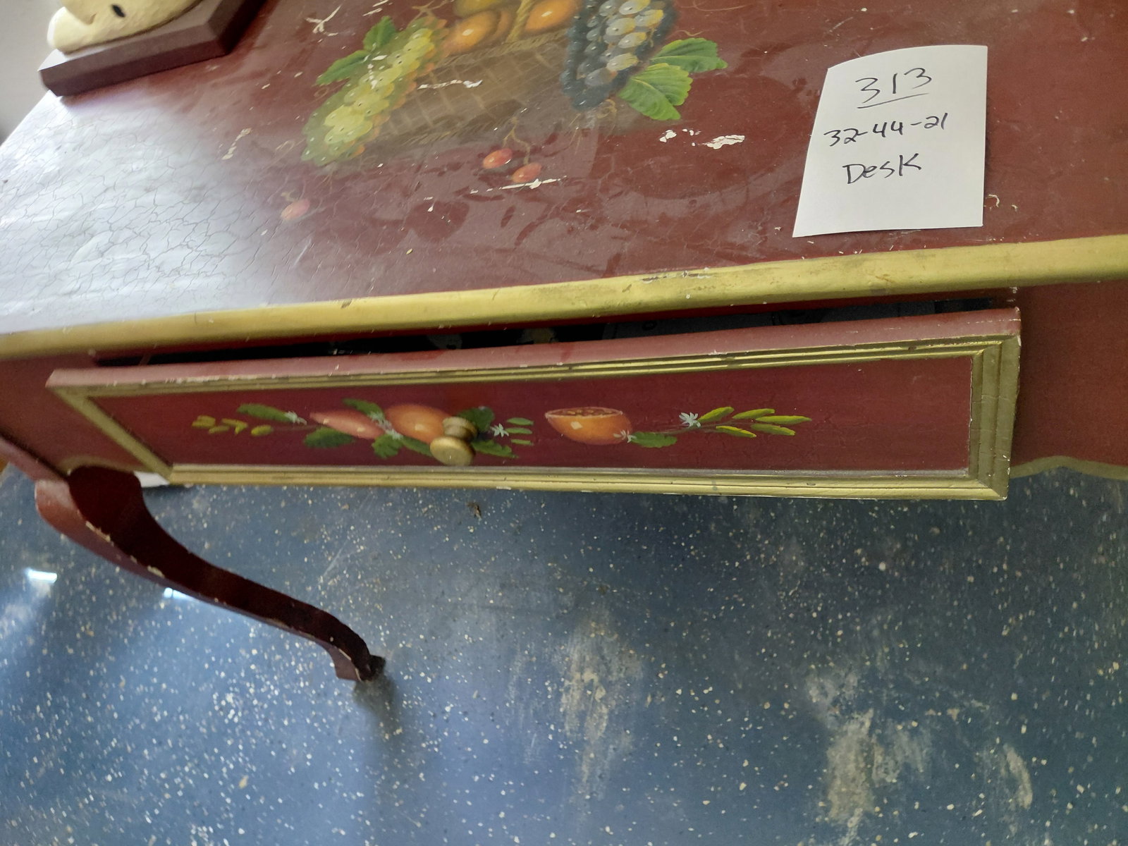 Contemporary Painted Desk / wear as seen - 6