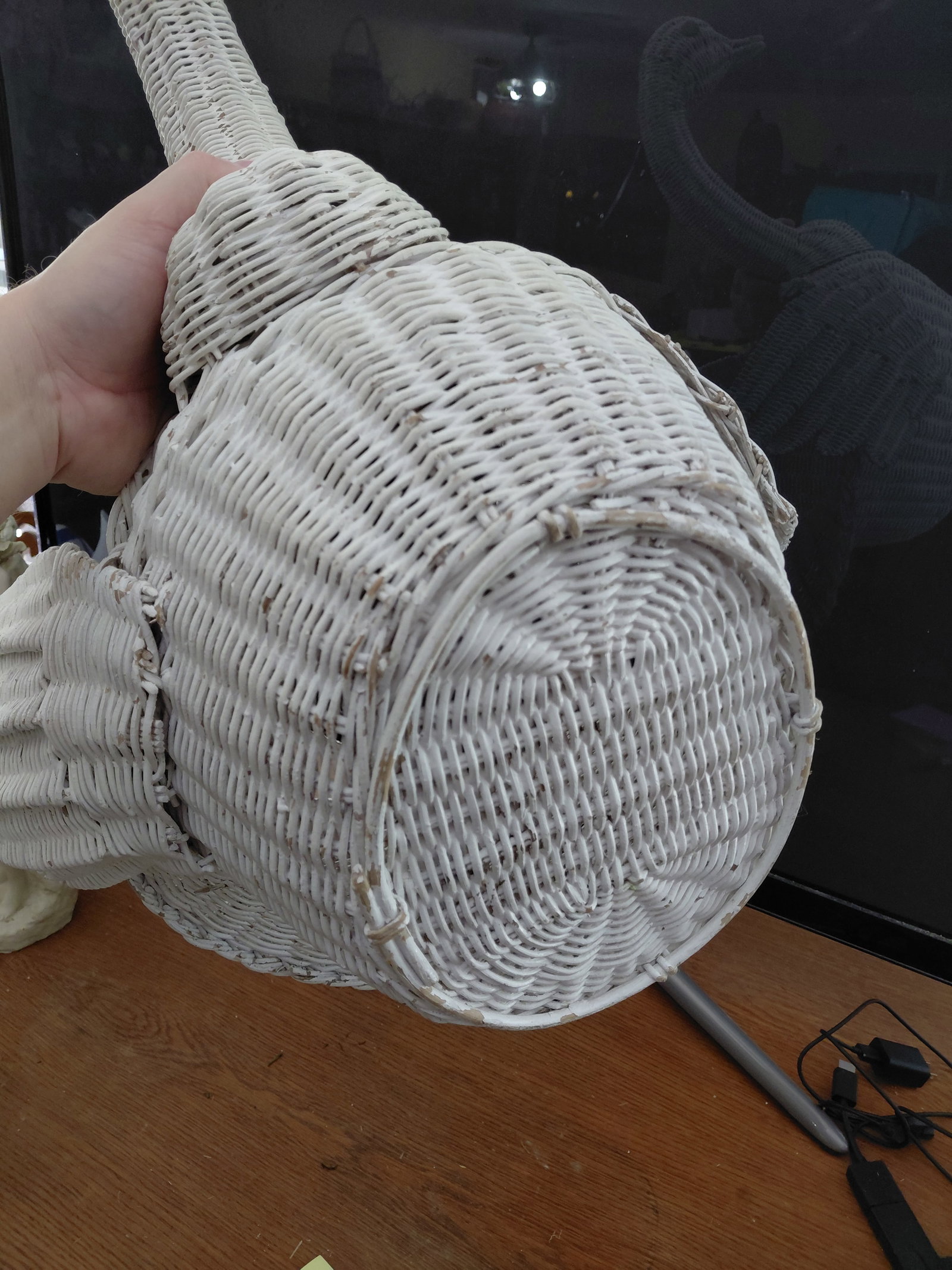 Wicker Swan Planter Basket - 6