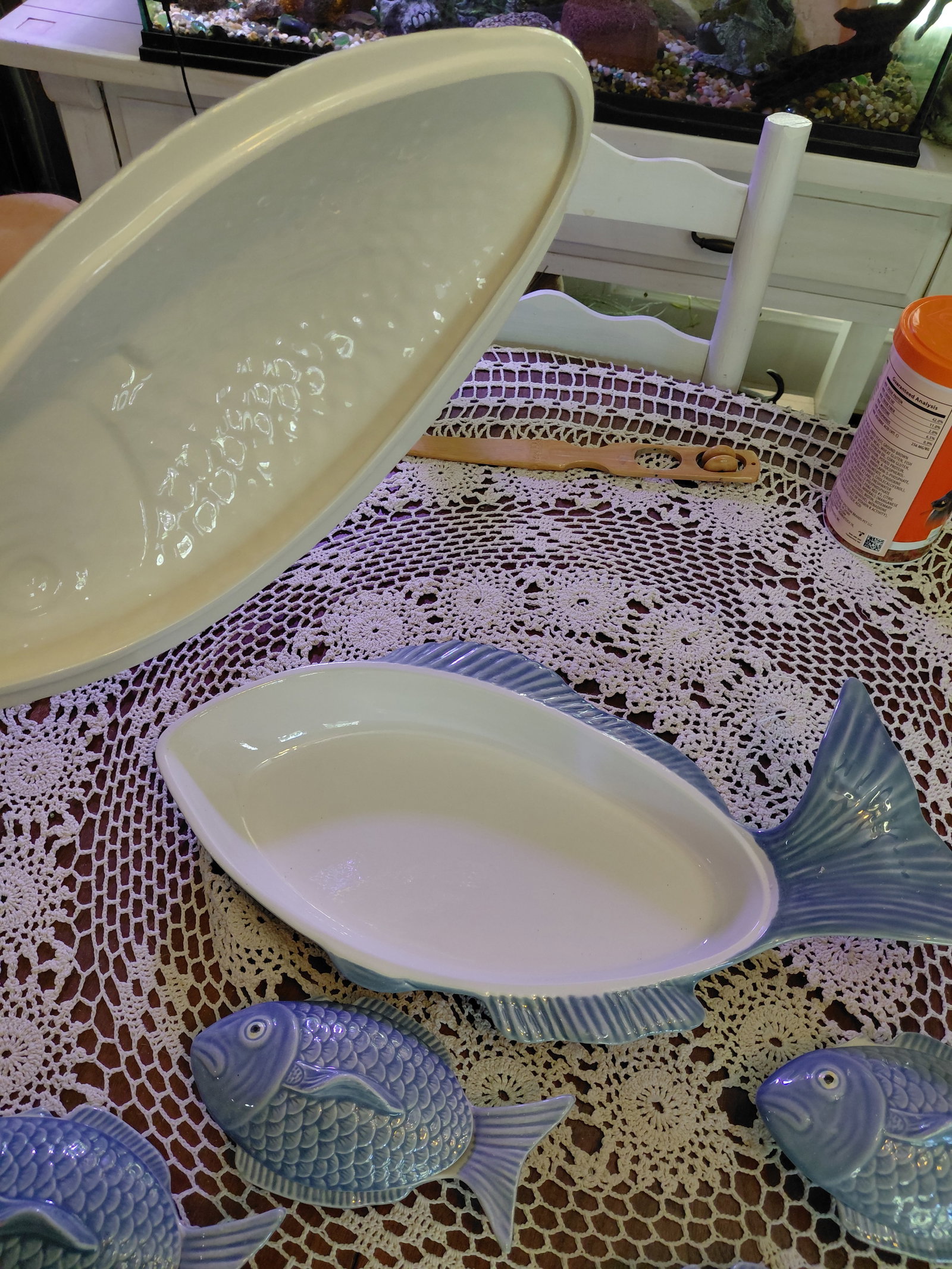 Unique Set of Portugese Pottery Fish Casserole Dishes - 3